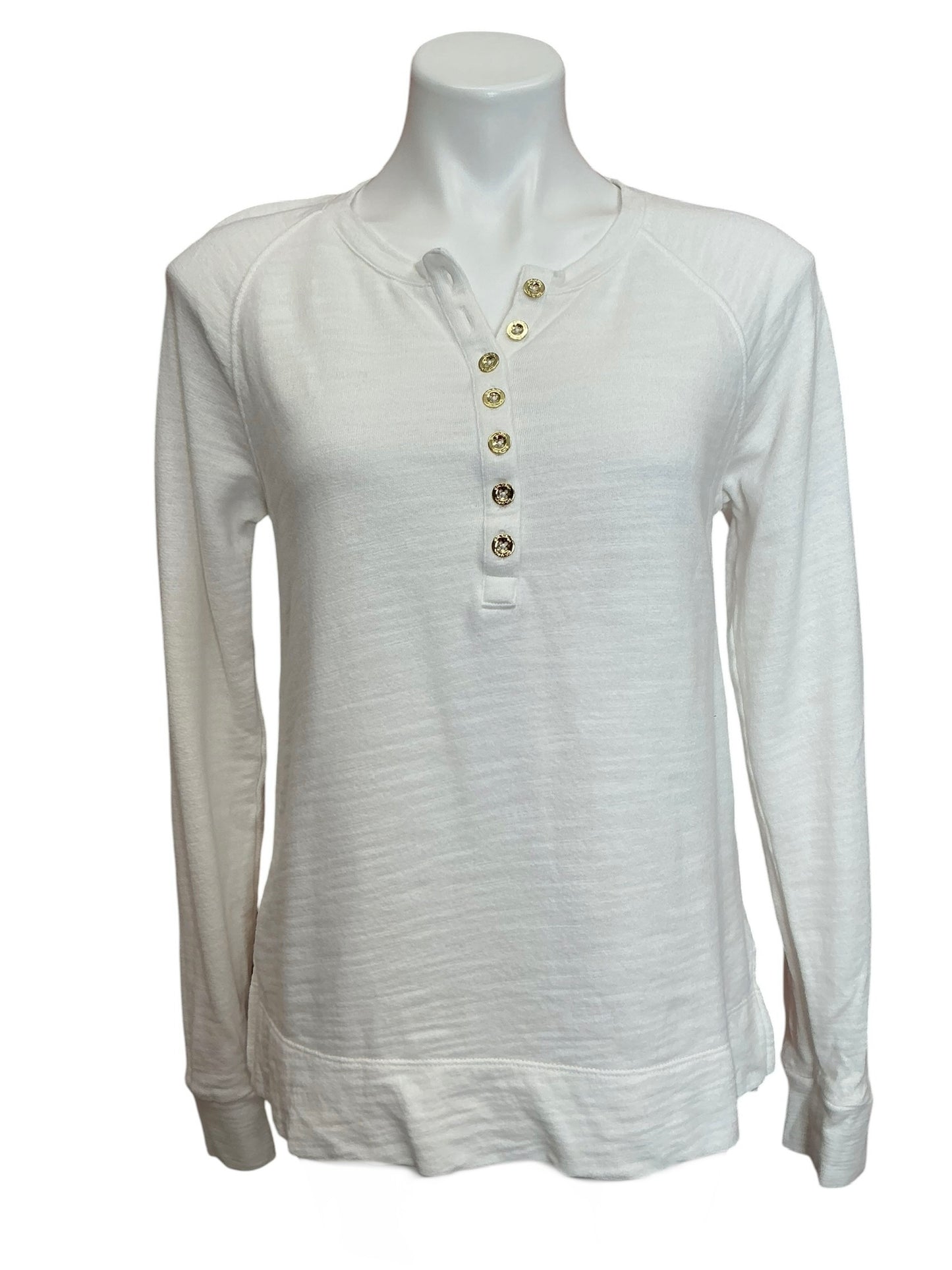 Lilly Pulitzer Leeson Long Sleeve Sweatshirt Resort White - Size S