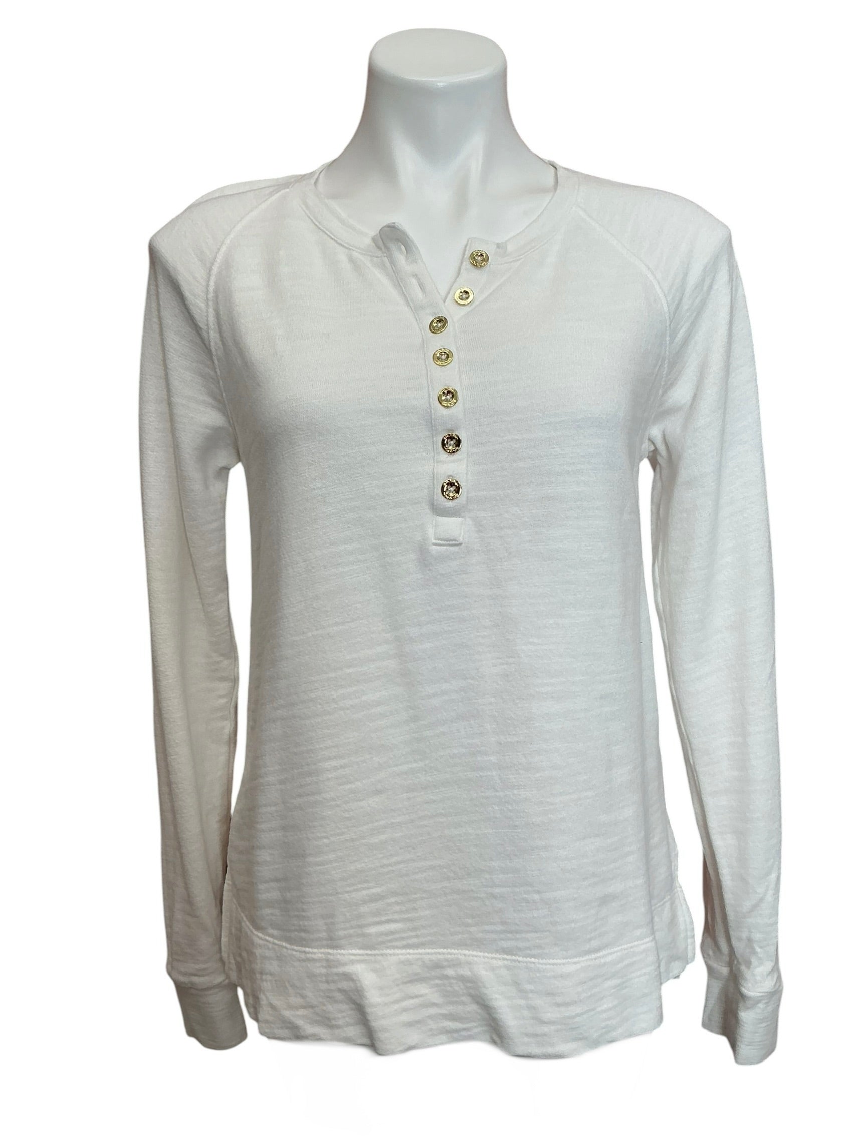 Lilly Pulitzer Leeson Long Sleeve Sweatshirt Resort White - Size S