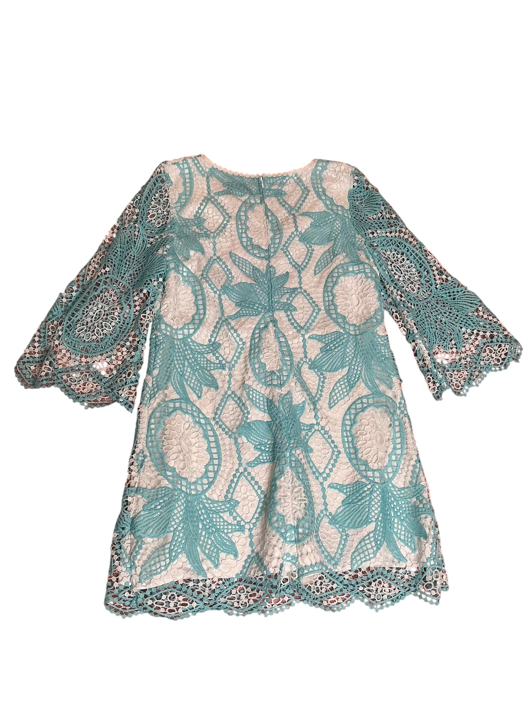 Lilly Pulitzer NWT Lottie Romper Blue Ibiza Juice Stand Crochet - Size 14