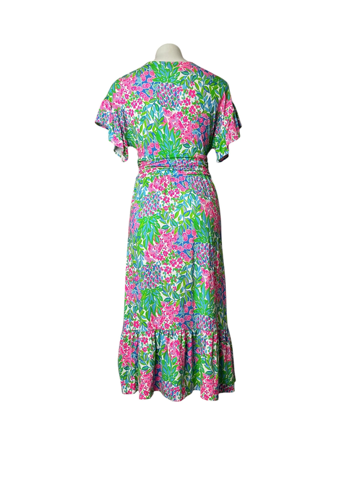 Lilly Pulitzer Juliet Ruffle Midi Dress Multi A Cherry On Top - Size S