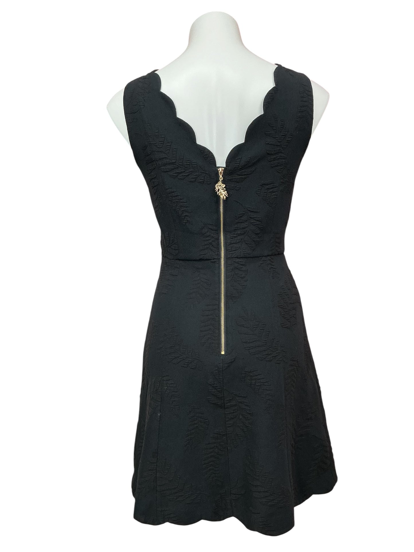 Lilly Pulitzer Sabeen Stretch Dress Onyx Fern Pucker Jacquard - Size 4