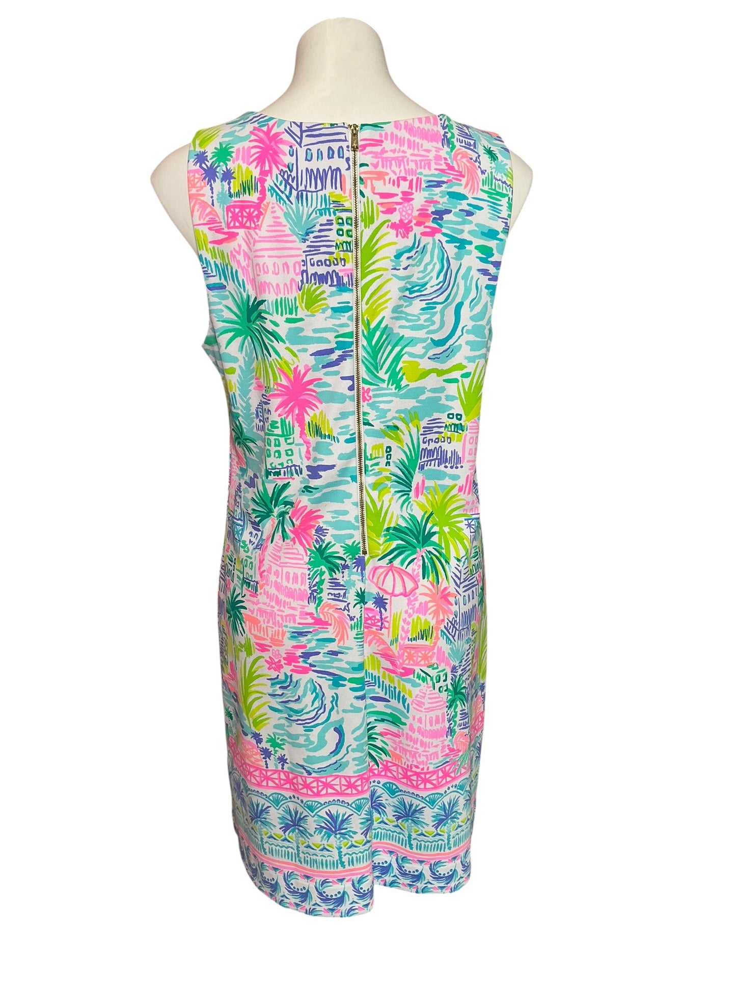 Lilly Pulitzer Gellar Shift Dress Multi Private Island Engineered - Size L