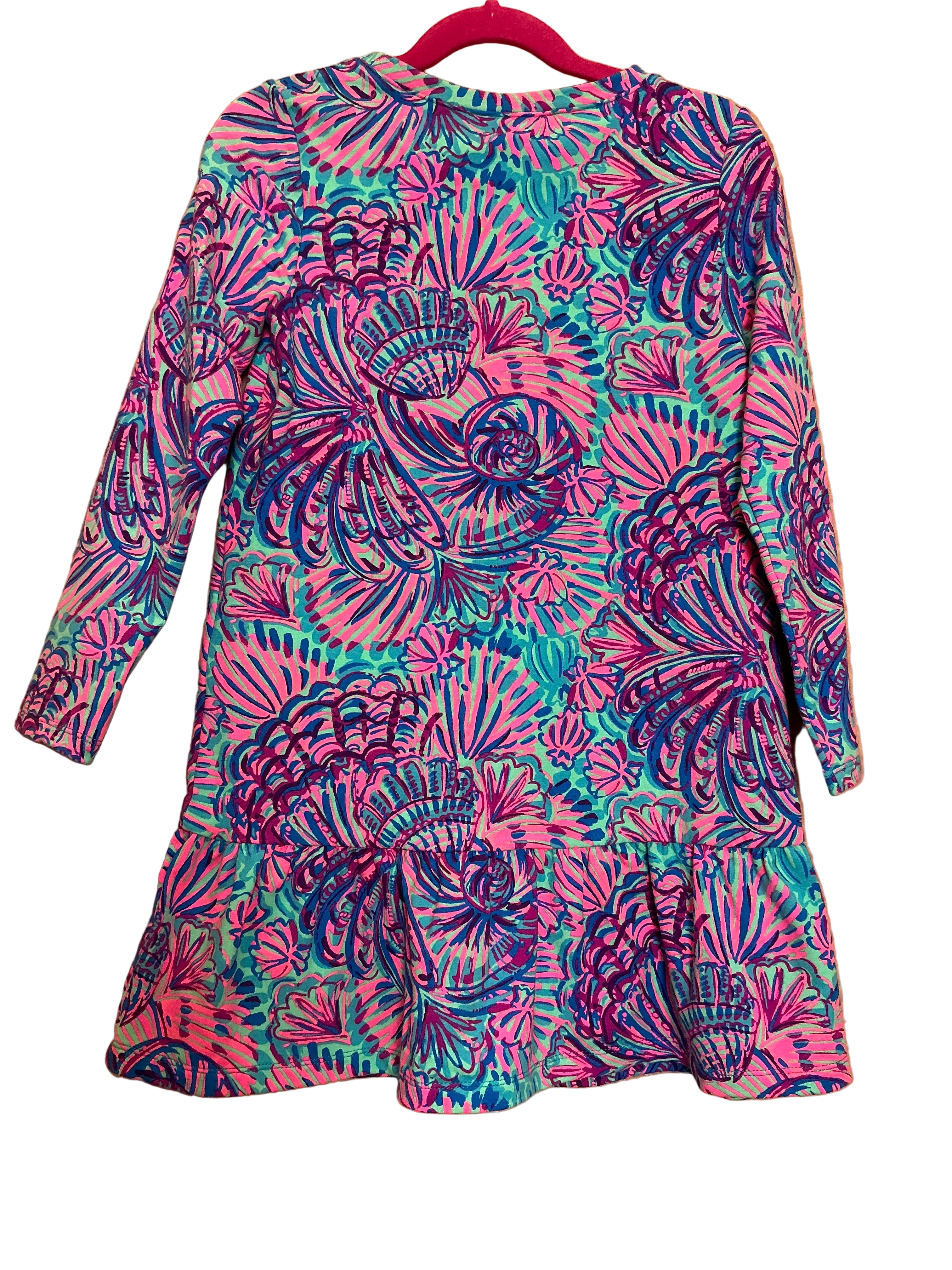Lilly Pulitzer Girls Vira Dress Turquoise Oasis Size M