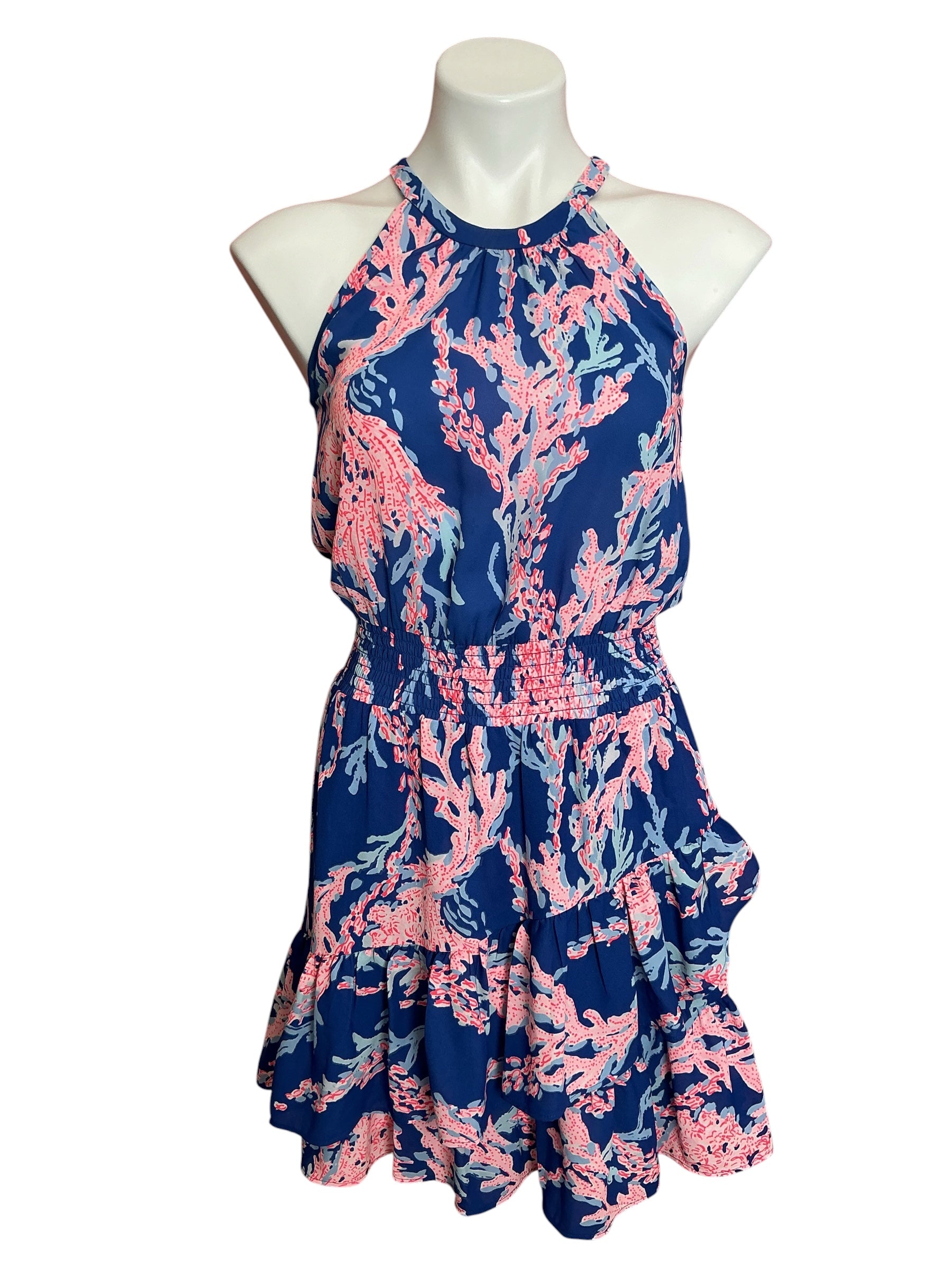 Lilly Pulitzer Pamelyn Dress Borealis Blue Swim On Over - Size 00