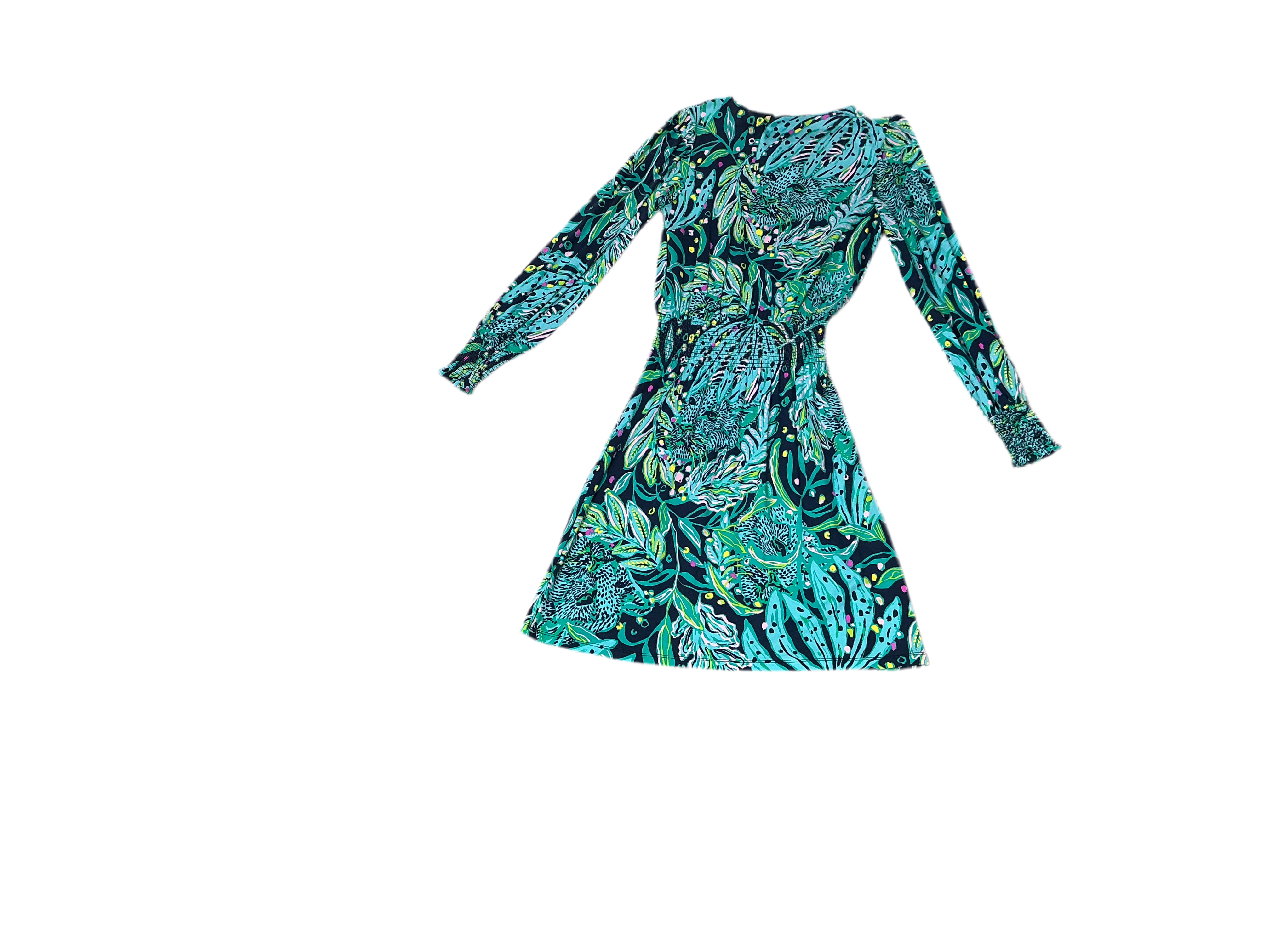 Lilly Pulitzer Tally Dress - Low Tide Navy Catty Purrsonality - Size xxs