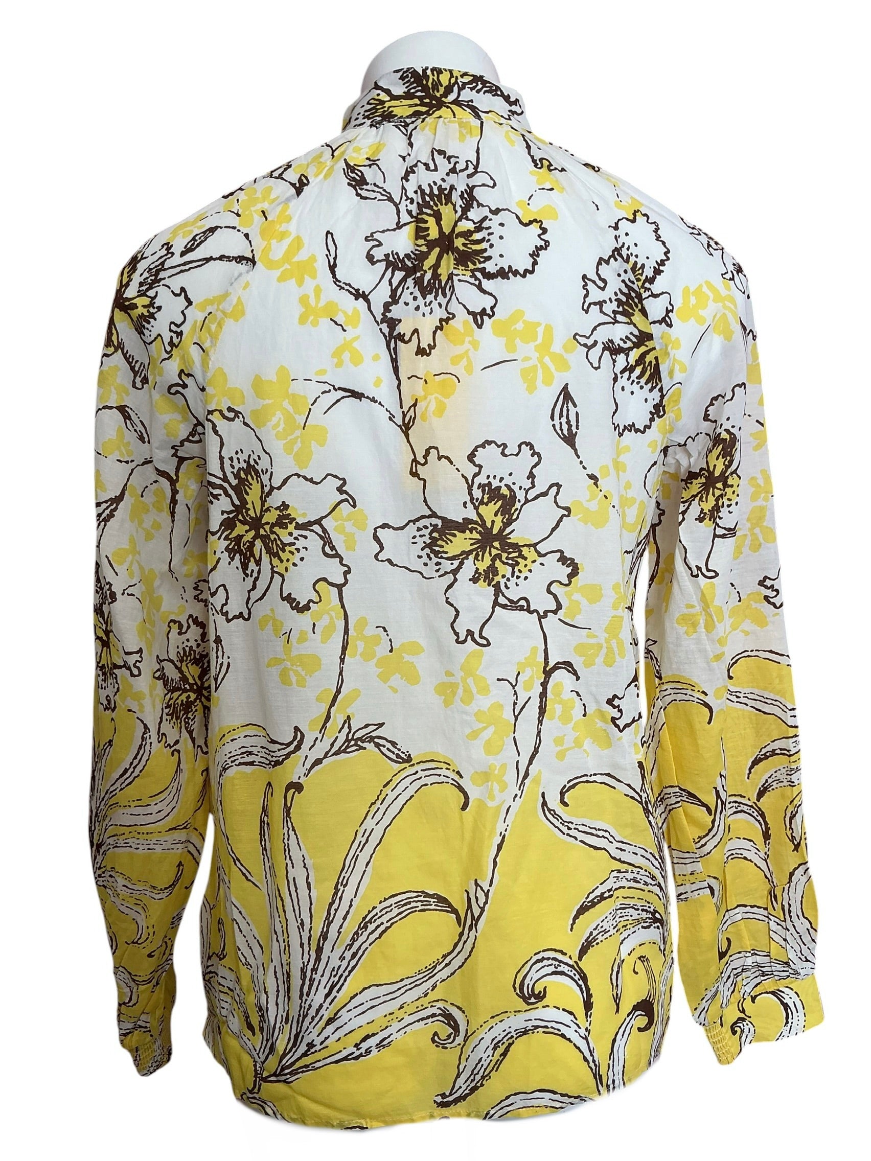Lilly Pulitzer NWT Renisha Long Sleeve Top Estelle Yellow Bumbley Buzz Engineered - Size XS