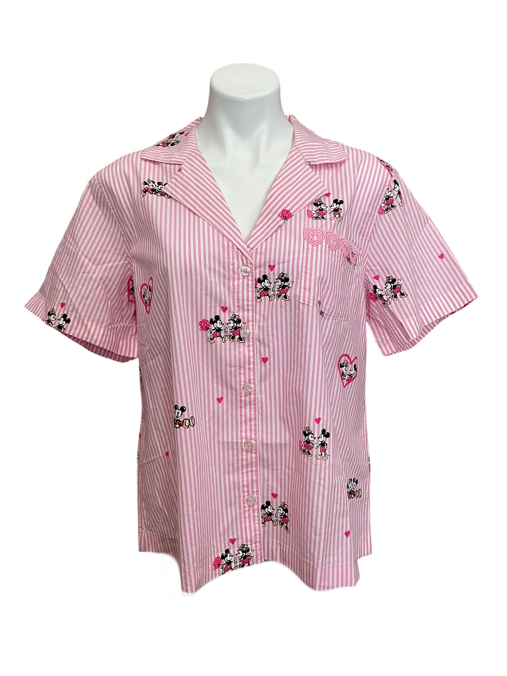 Lilly Pulitzer X Disney NWT Mari PJ Button Up Top Multi Disney Half Drop - Size L