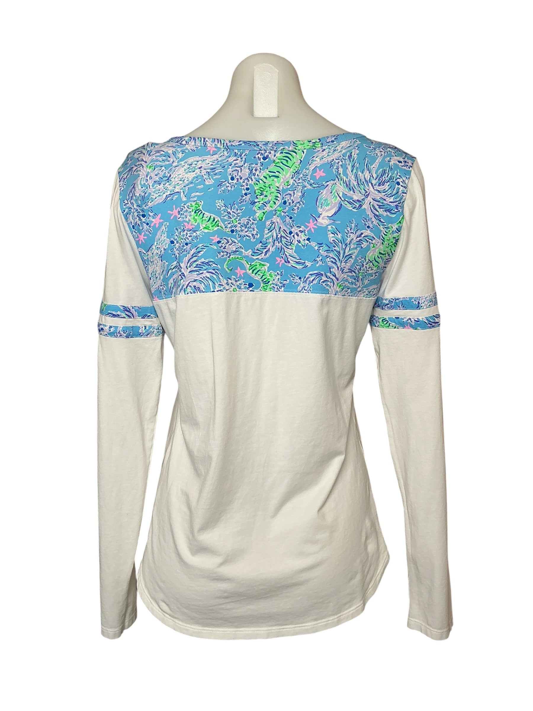 Lilly Pulitzer Amara Top - Blue Peri The Turtle Package - Size M