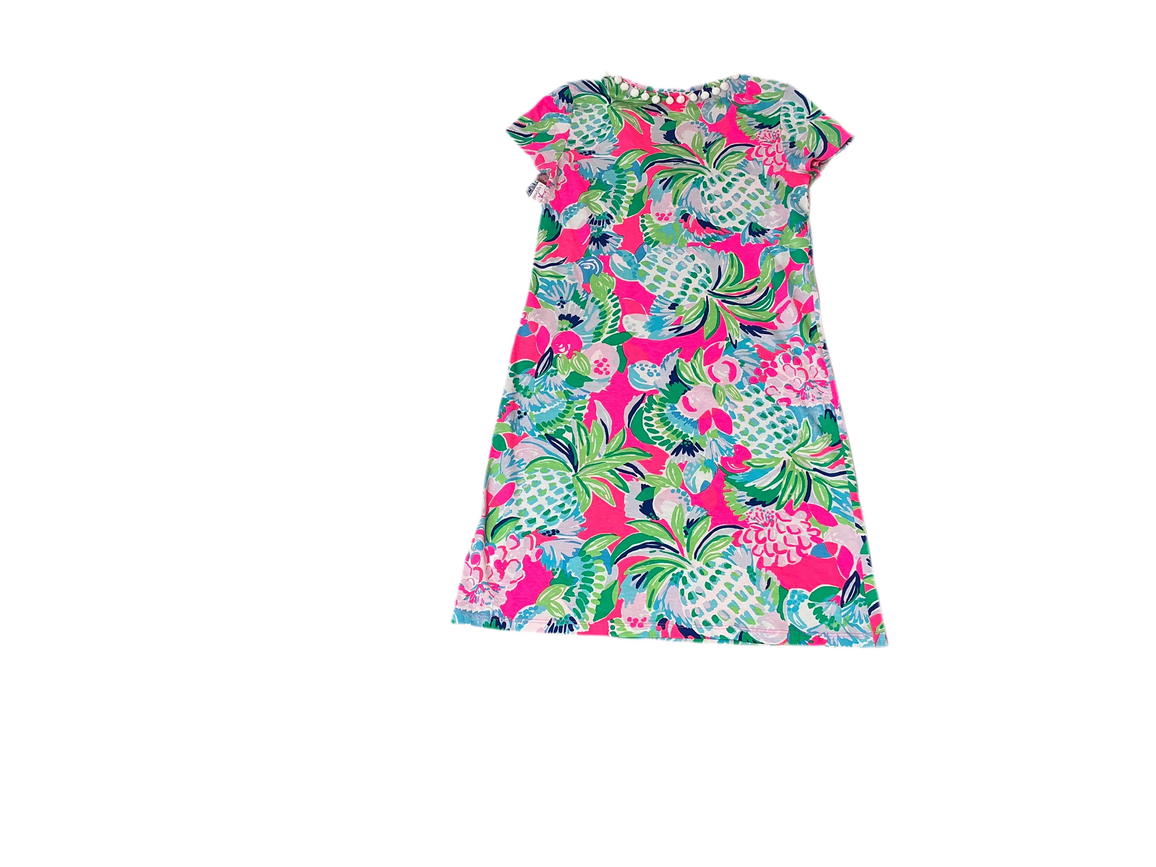 Lilly Pulitzer Etta V-Neck Dress - Multi Raise The Bar Pom-Pom - Size xxs