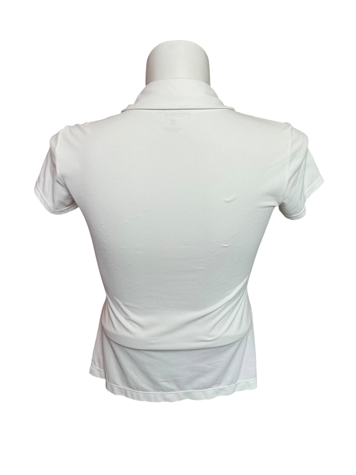 Lilly Pulitzer UPF 50+ Luxletic Frida Ruffle Polo Top Resort White Gone Shellin Embroidery - Size M