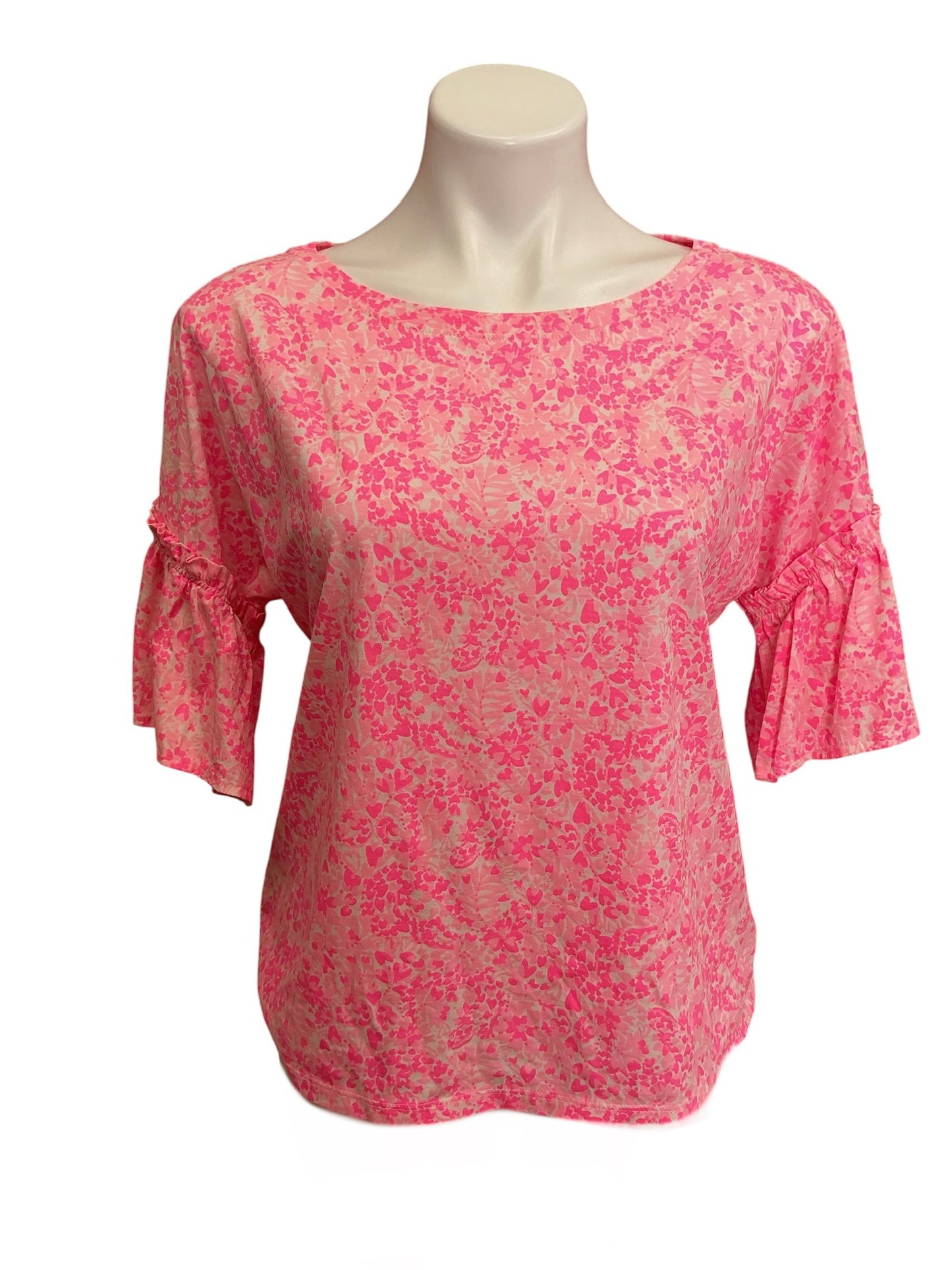 Lilly Pulitzer Ziva Top Pink Shandy Invest A Gator - Size M