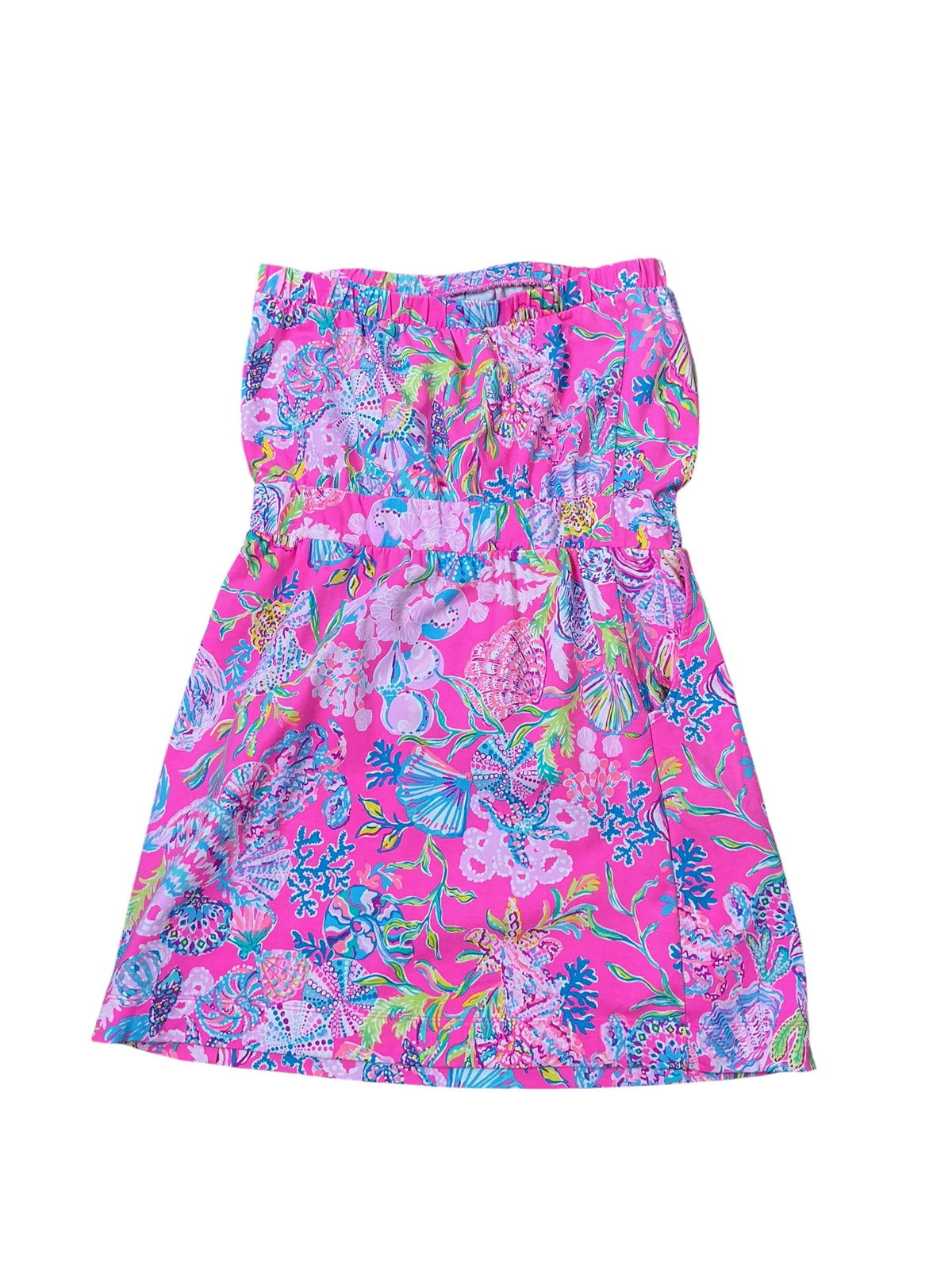 Lilly Pulitzer Larch Strapless Cover-Up Dress Pink Isle Shell Me Something Good - Size M