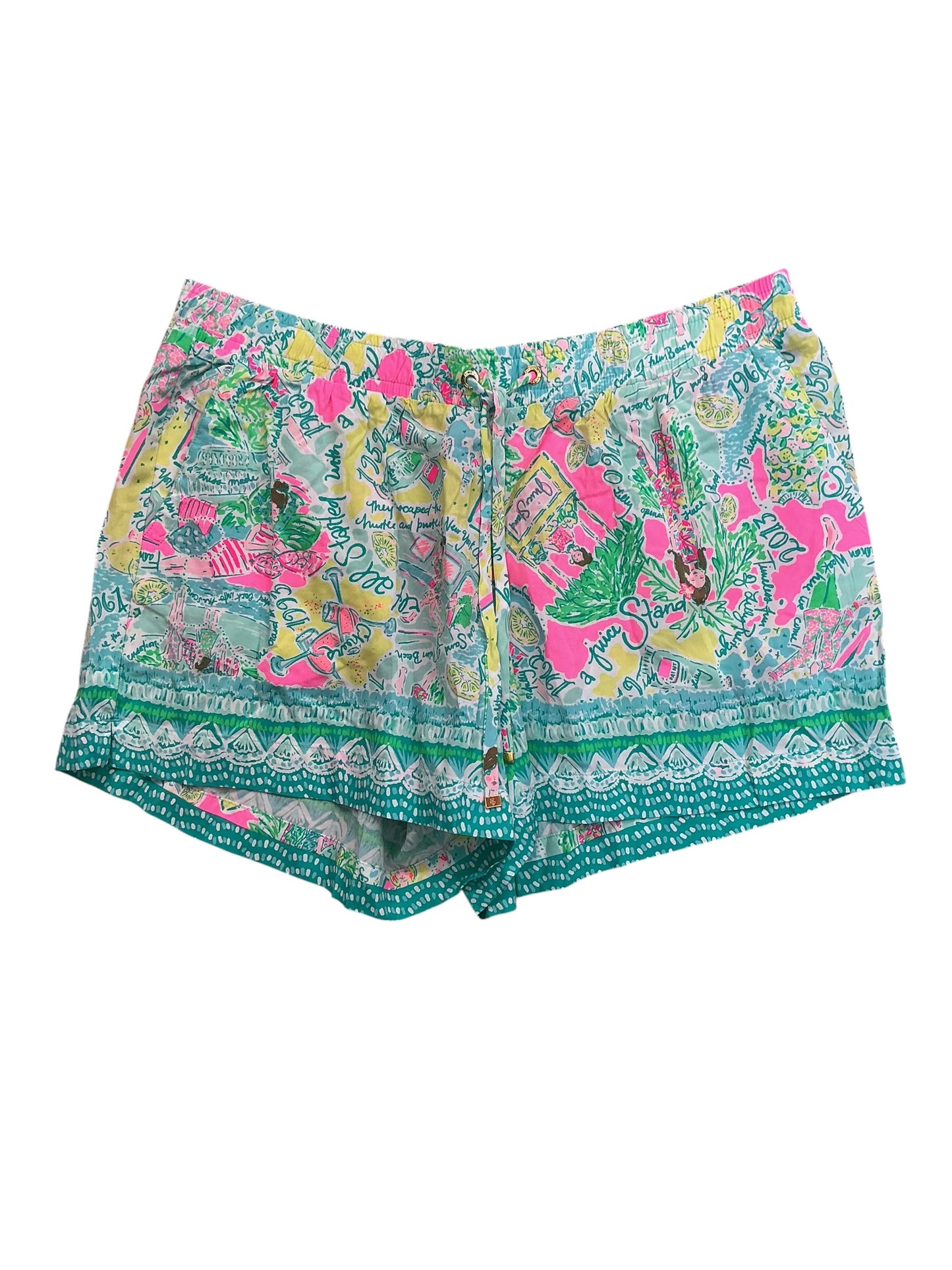 Lilly Pulitzer Katia Shorts Multi Pop Up In The Beginning - Size M