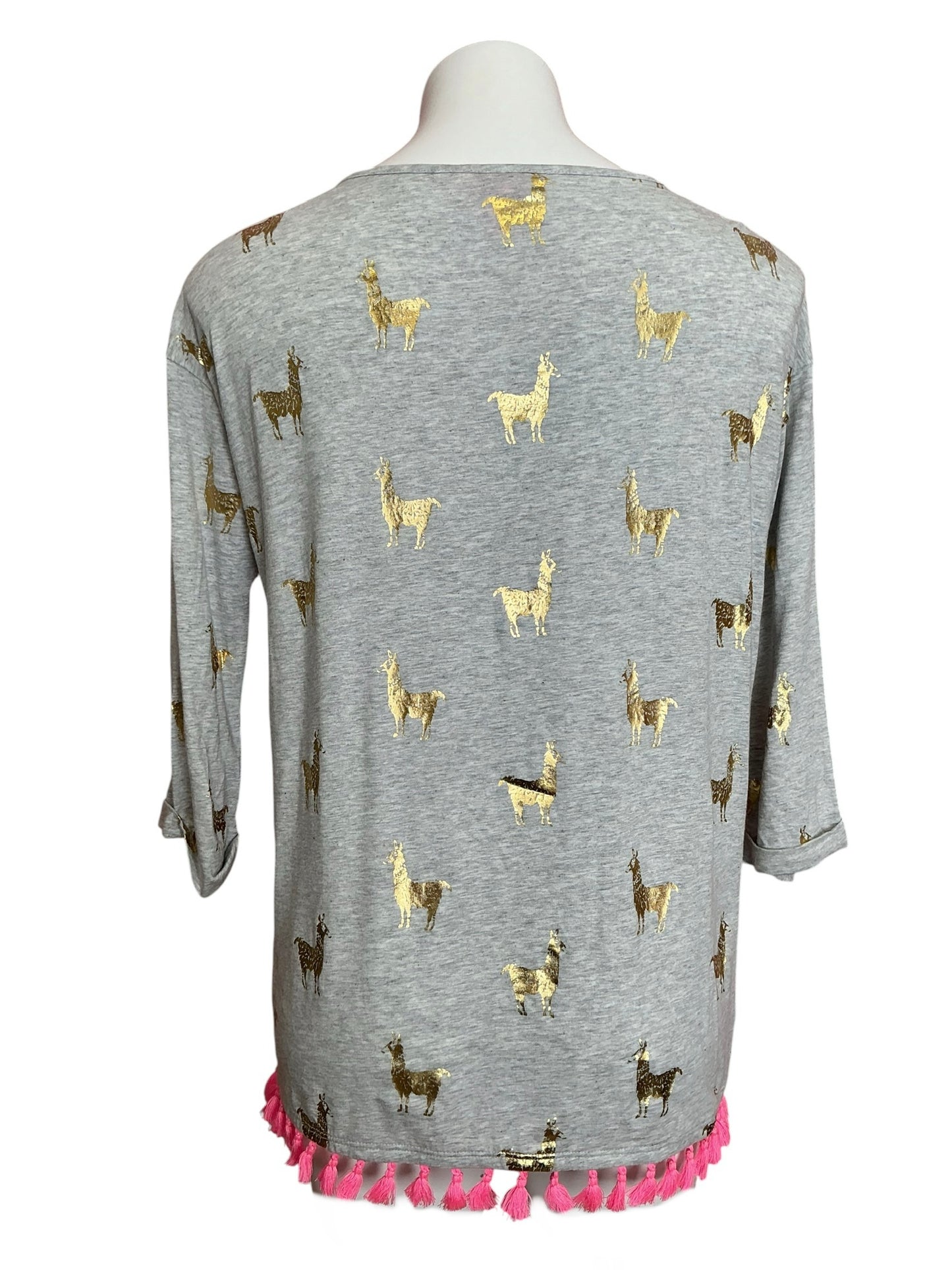 Lilly Pulitzer Mercer Tassel Top Heathered Gray Alpaca My Bags - Size S
