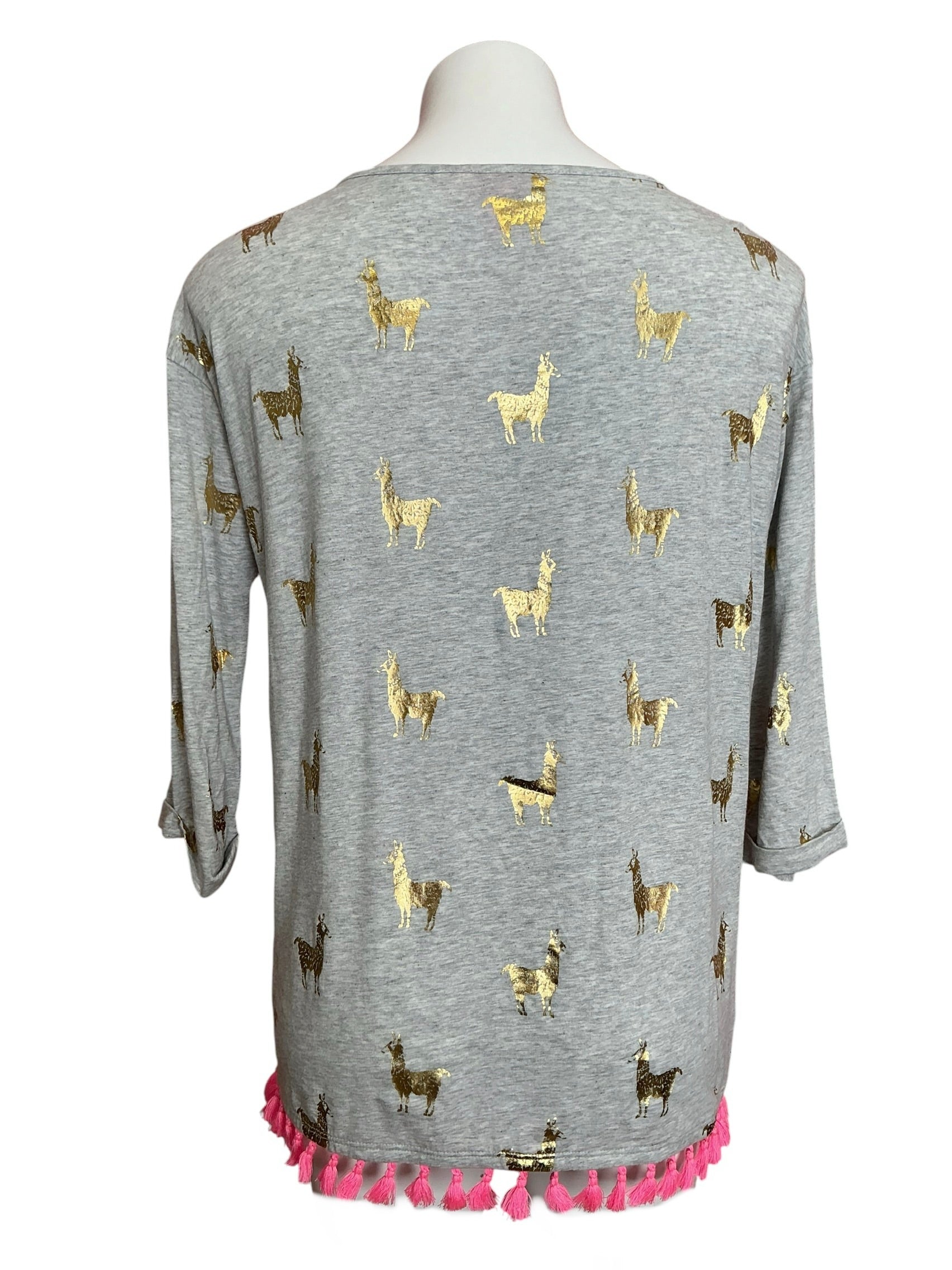 Lilly Pulitzer Mercer Tassel Top Heathered Gray Alpaca My Bags - Size S