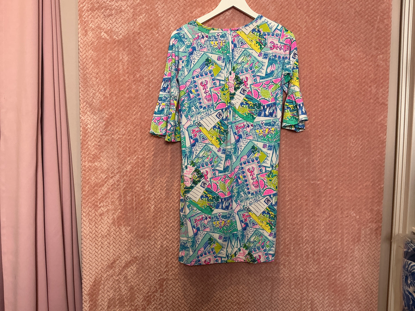 Lilly Pulitzer Krysta Tunic Dress - Multi Pop Up Wish You Were Here - Size XS