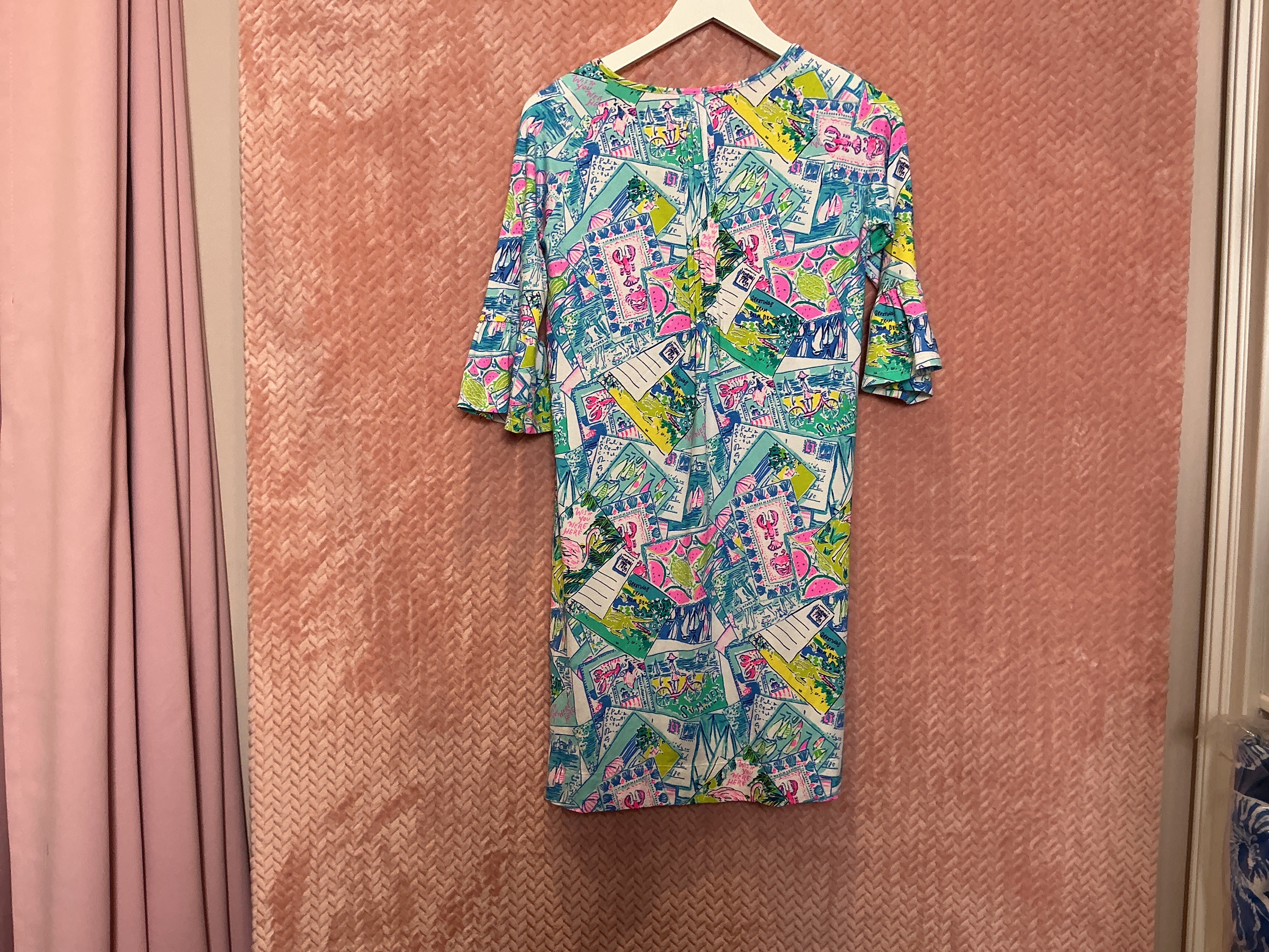 Lilly Pulitzer Krysta Tunic Dress - Multi Pop Up Wish You Were Here - Size XS