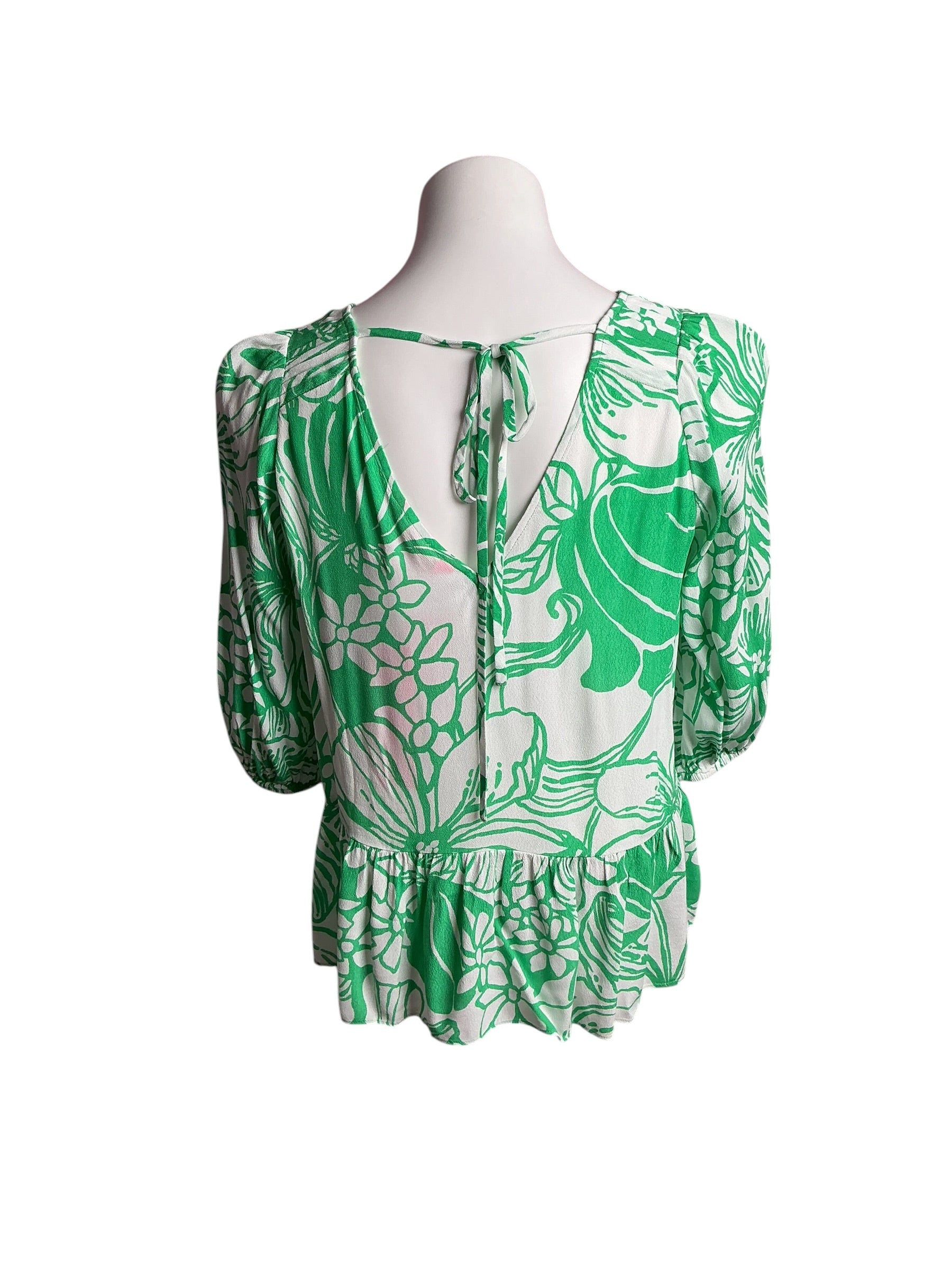 Lilly Pulitzer- NWT Aranea 3/4 Sleeve Top Spearmint Kiss My Tuli Size XS