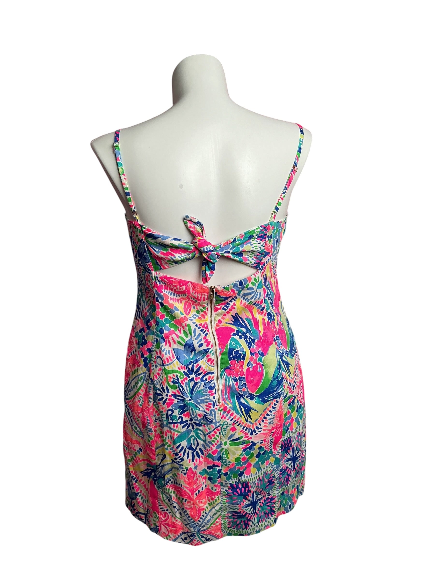 Lilly Pulitzer- Shelli Stretch Dress Multi Dancing On The Deck Size 14