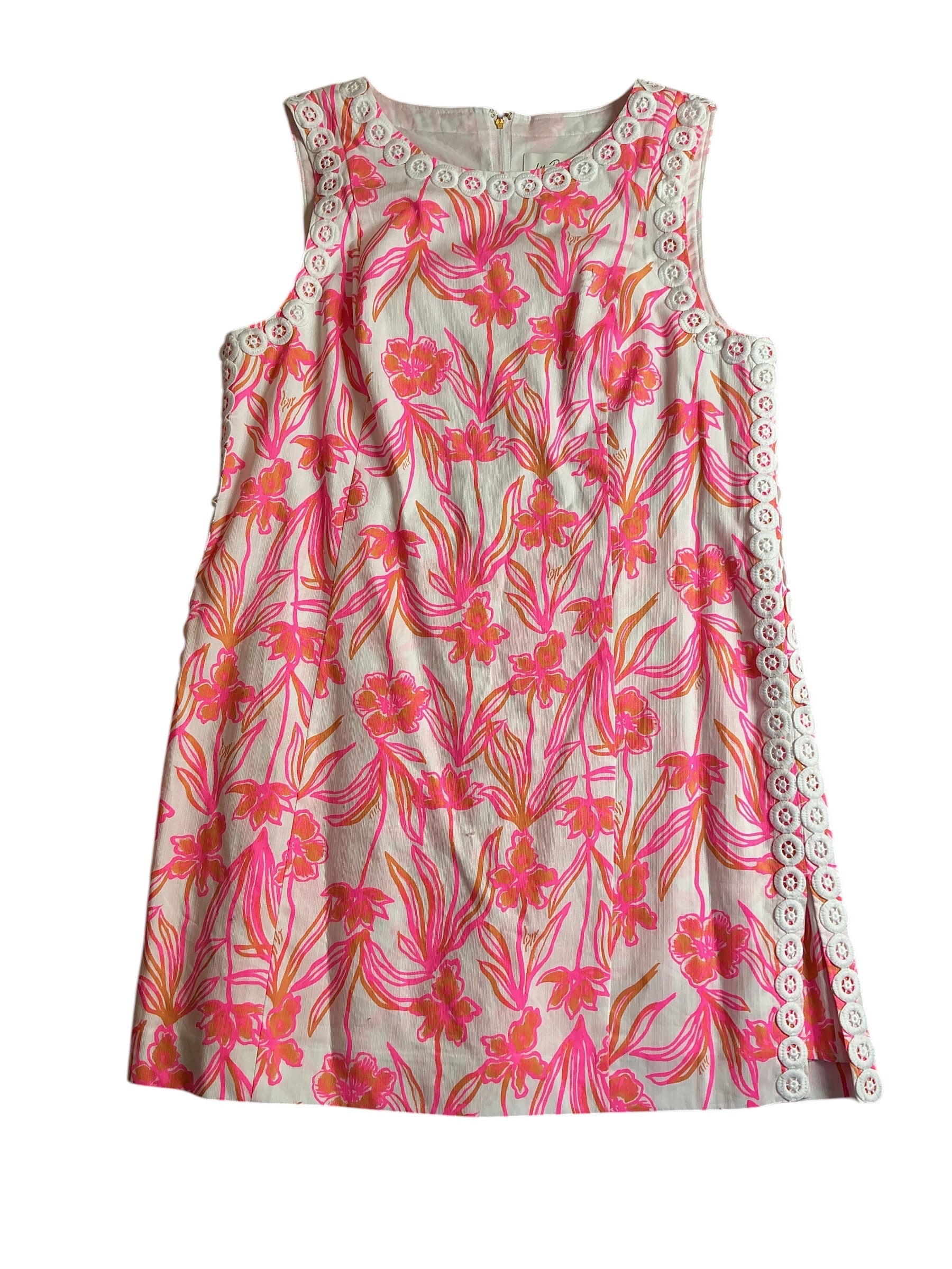 Lilly Pulitzer NWT Sadie Shift Romper - Resort White Lovely Long Stems - Size 14
