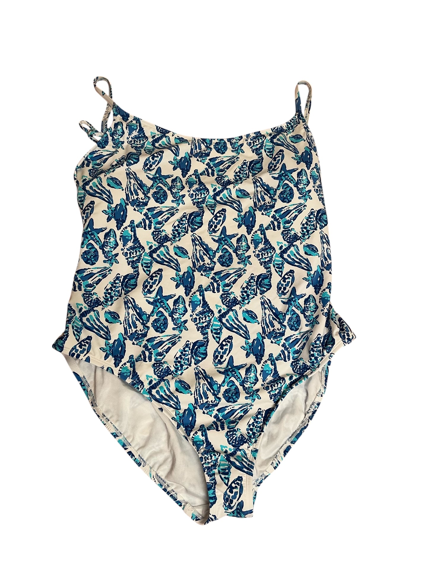 Lilly Pulitzer Lima Shell One Piece Swimsuit Resort White Shell Collector - Size 16