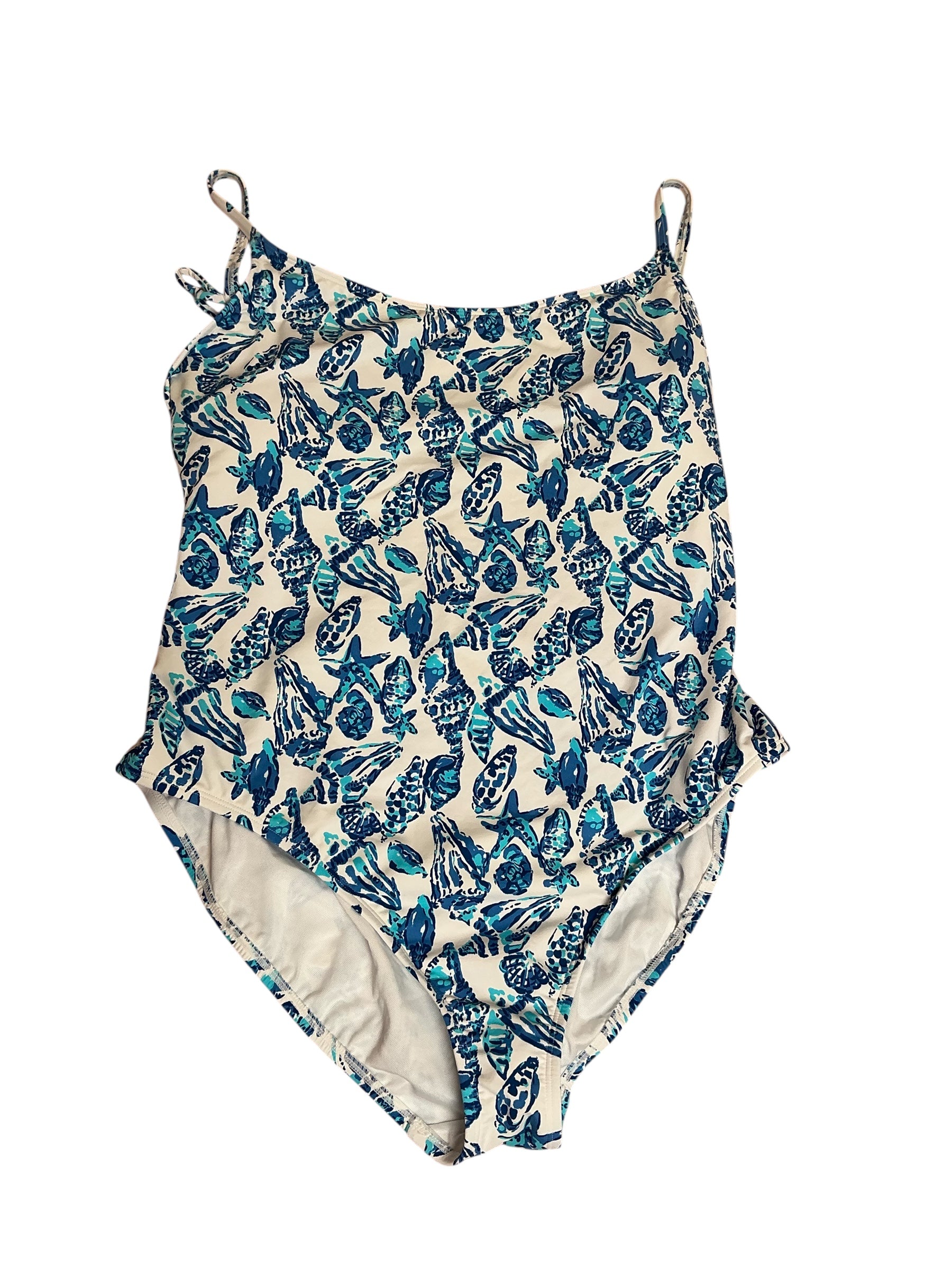 Lilly Pulitzer Lima Shell One Piece Swimsuit Resort White Shell Collector - Size 16