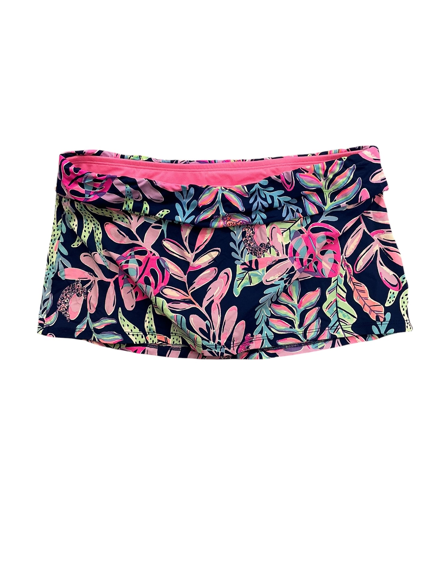 Lilly Pulitzer Calah Skirted Bikini Bottom Oyster Bay Navy You’ve Been Spotted - Size 2