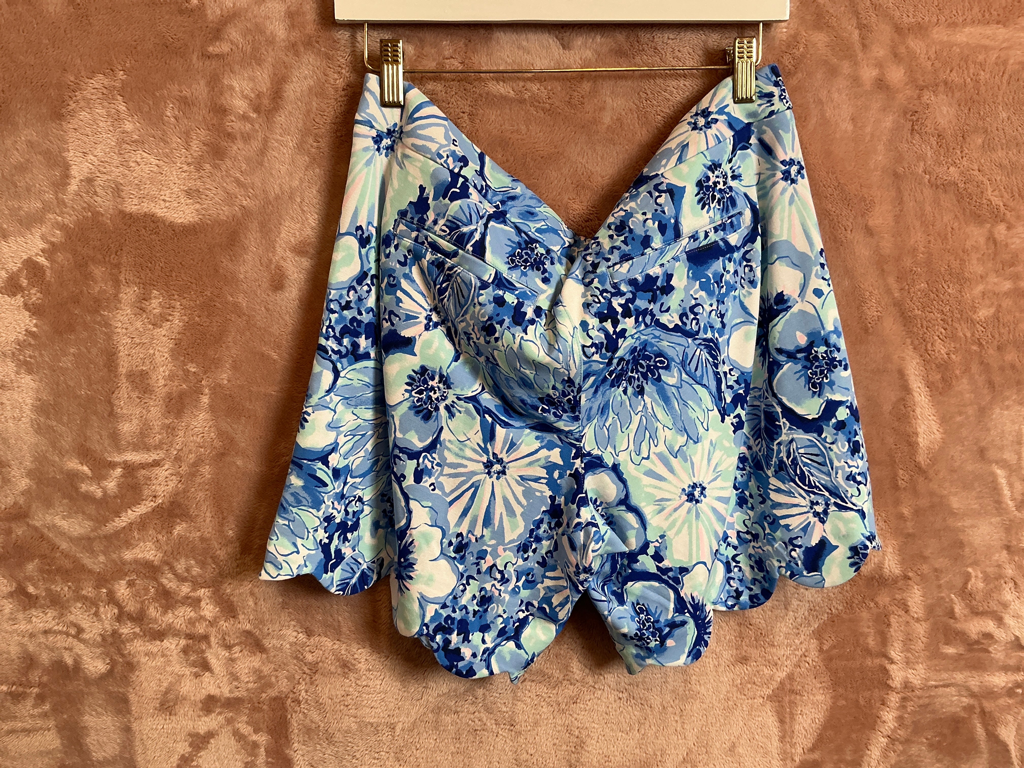 Lilly Pulitzer Short NWT - Darci Knit Short - Coastal Blue - Catch N Keep Small - Size 12