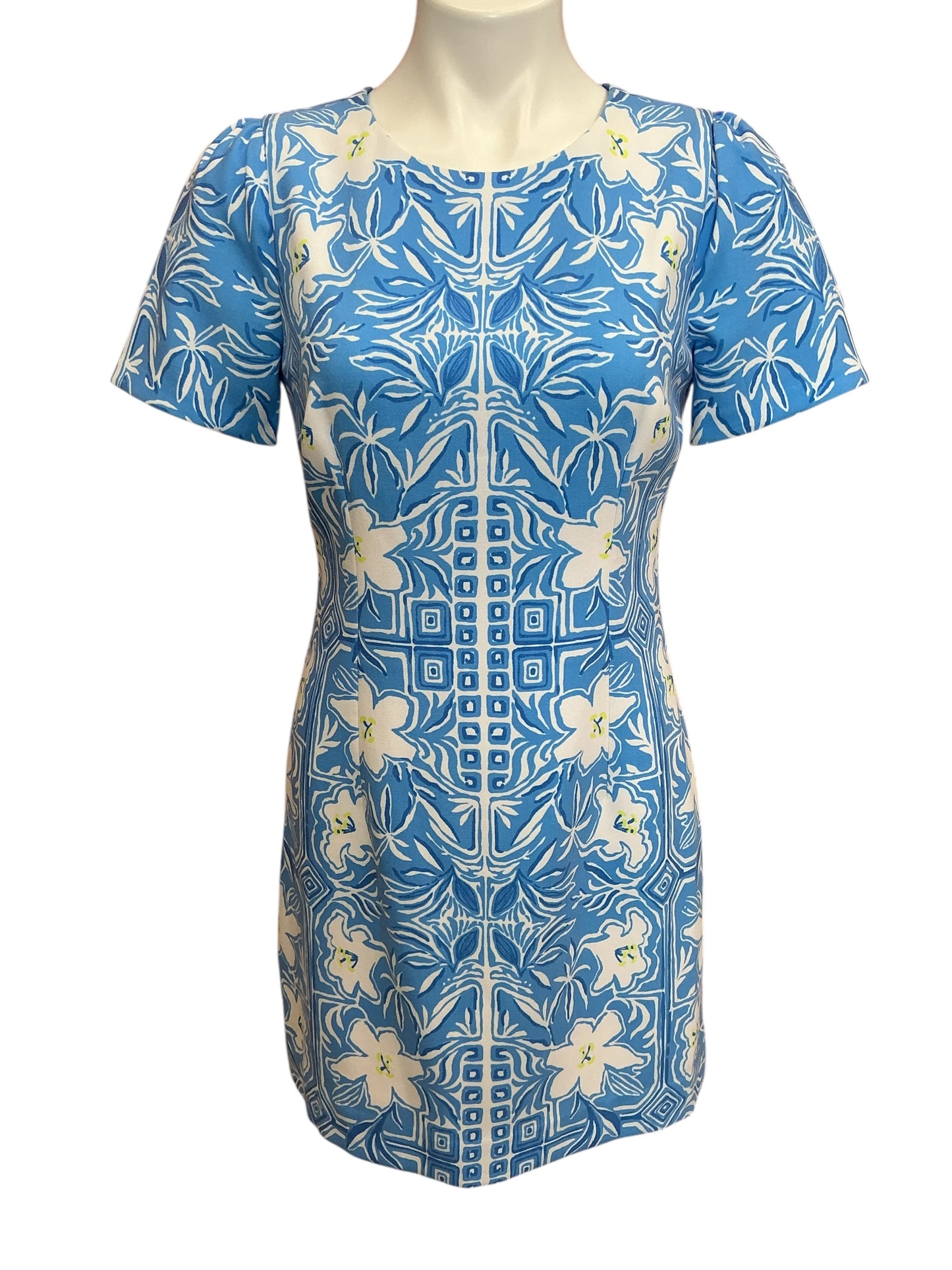 Lilly Pulitzer Dixey Shift Dress Lunar Blue My Flutter Half - Size 4