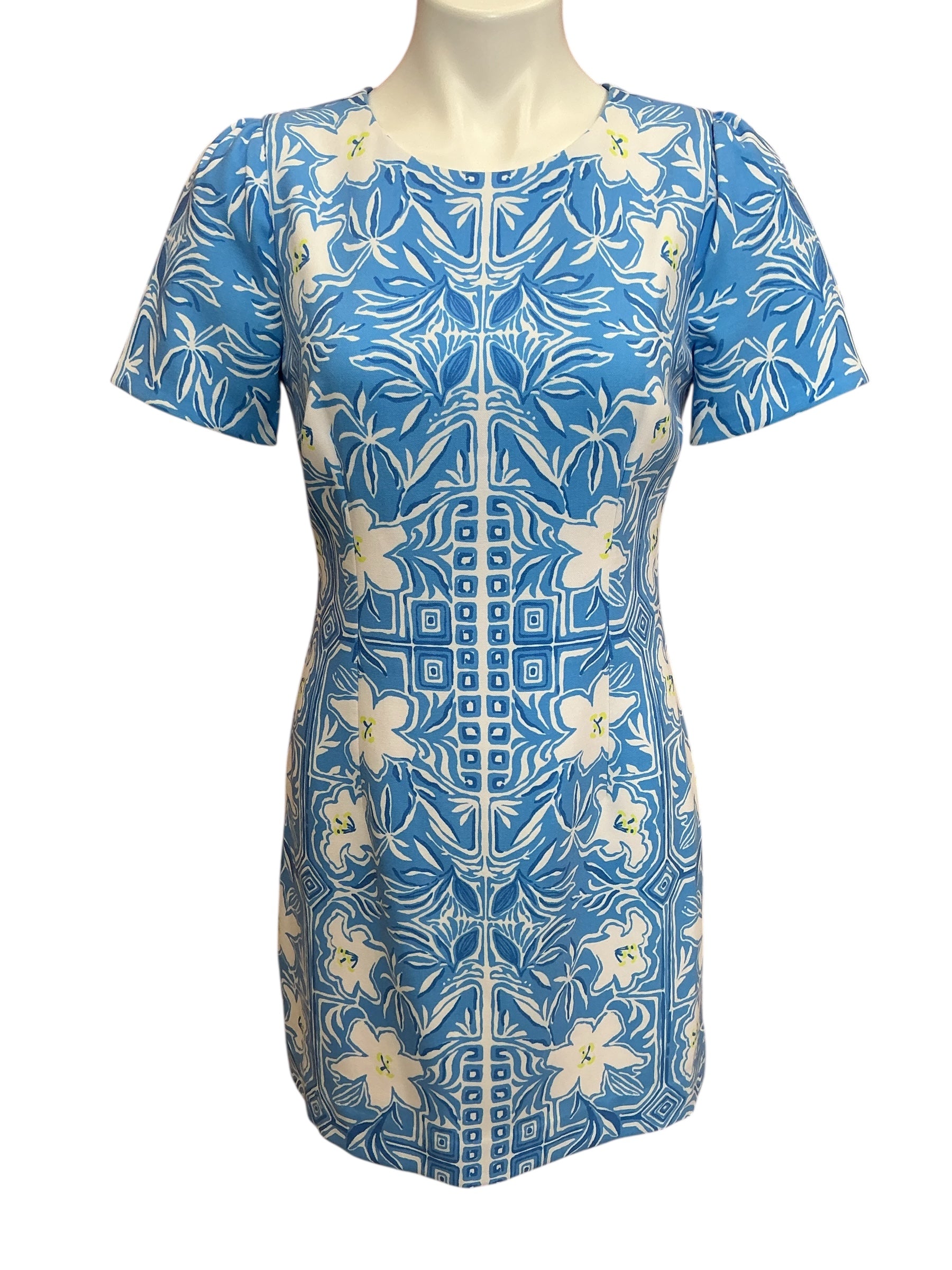 Lilly Pulitzer Dixey Shift Dress Lunar Blue My Flutter Half - Size 4