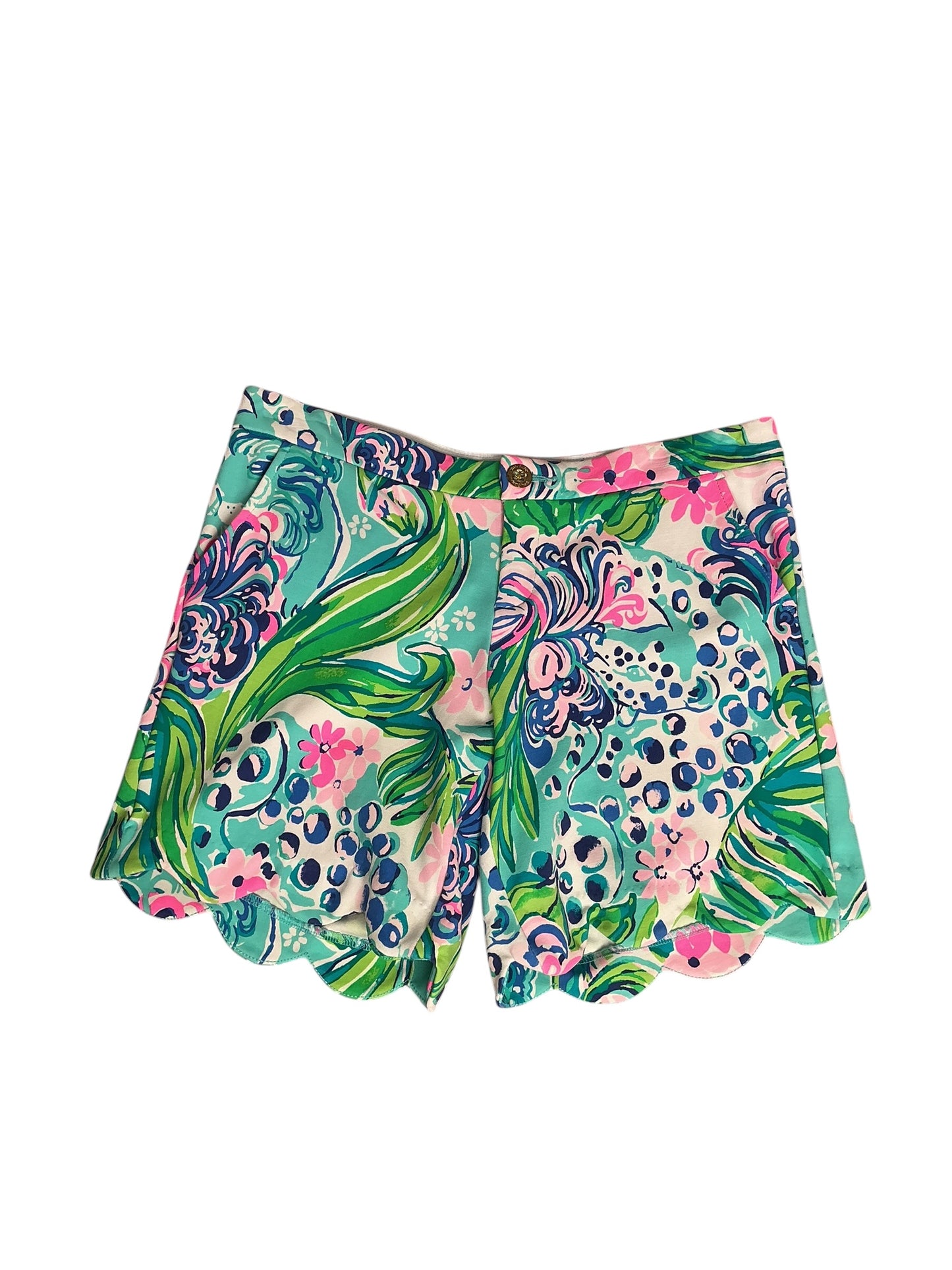 Lilly Pulitzer Buttercup Scalloped Hem Shorts A Delicacy - Size 8