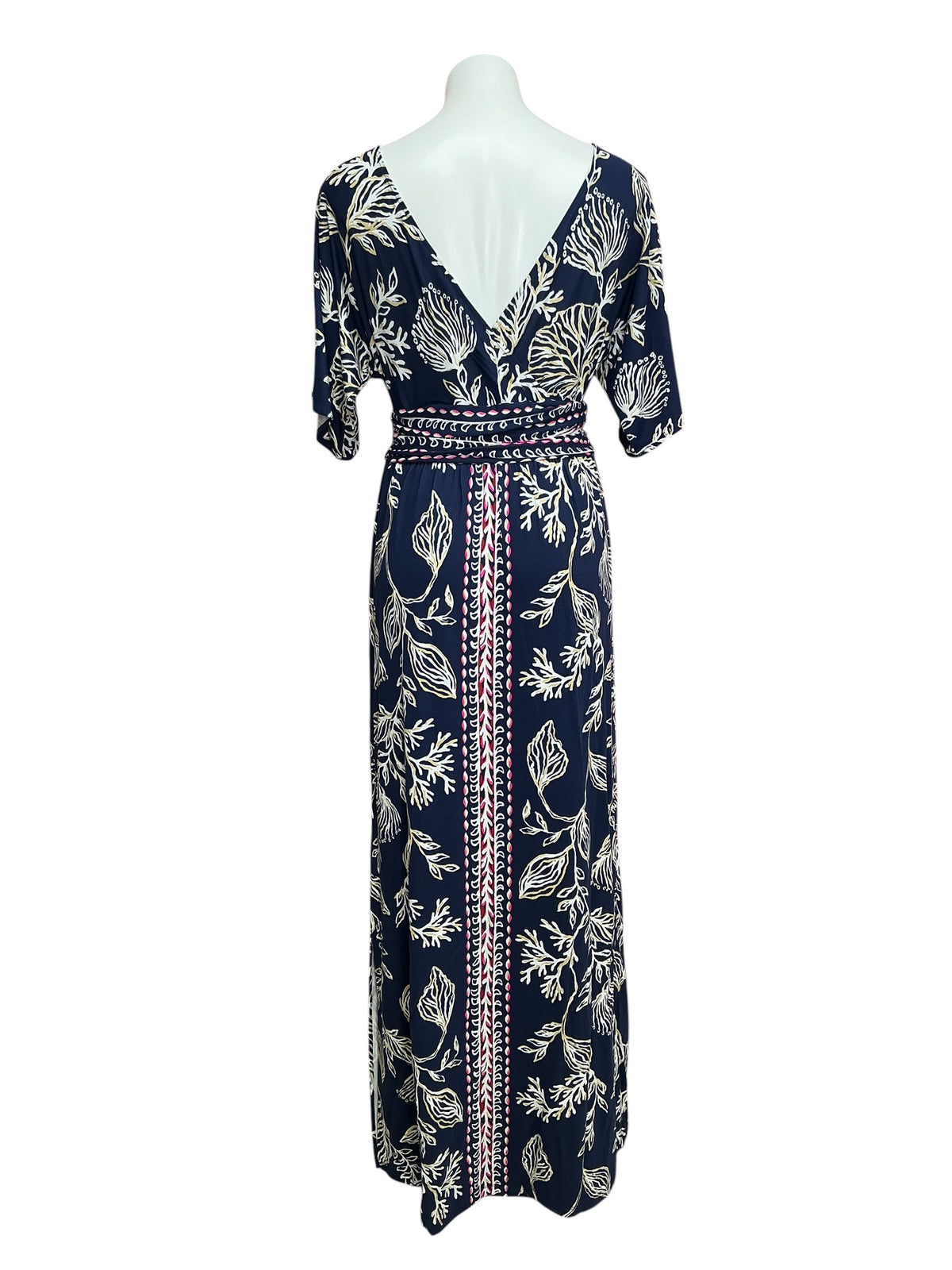 Lilly Pulitzer NWT Parigi Boat Neck Maxi Dress Low Tide Navy Coastal Locale Engineered - Size M