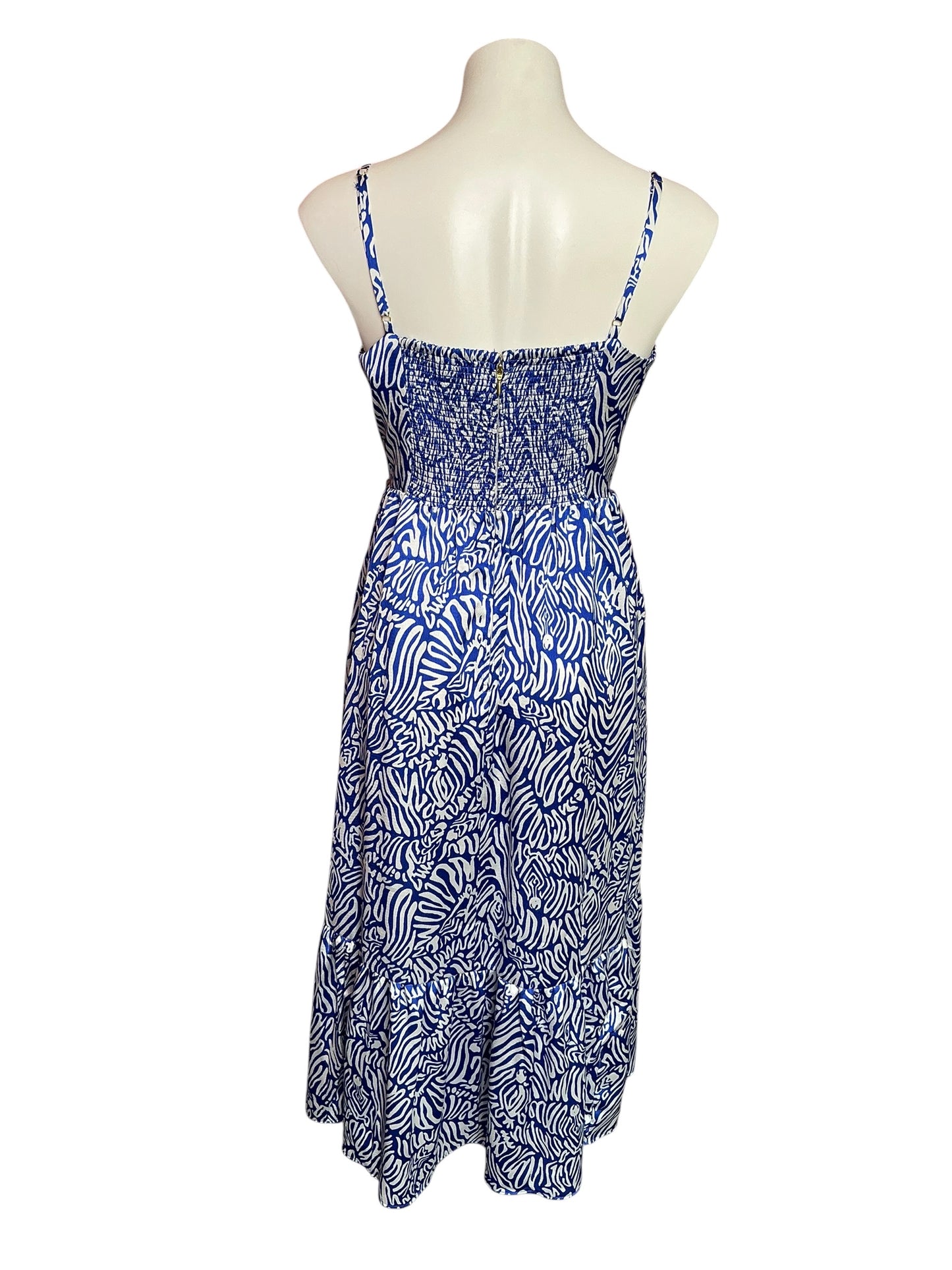 Lilly Pulitzer NWT Marcelina Midi Dress Martinique Blue Zee Bebe - Size 12