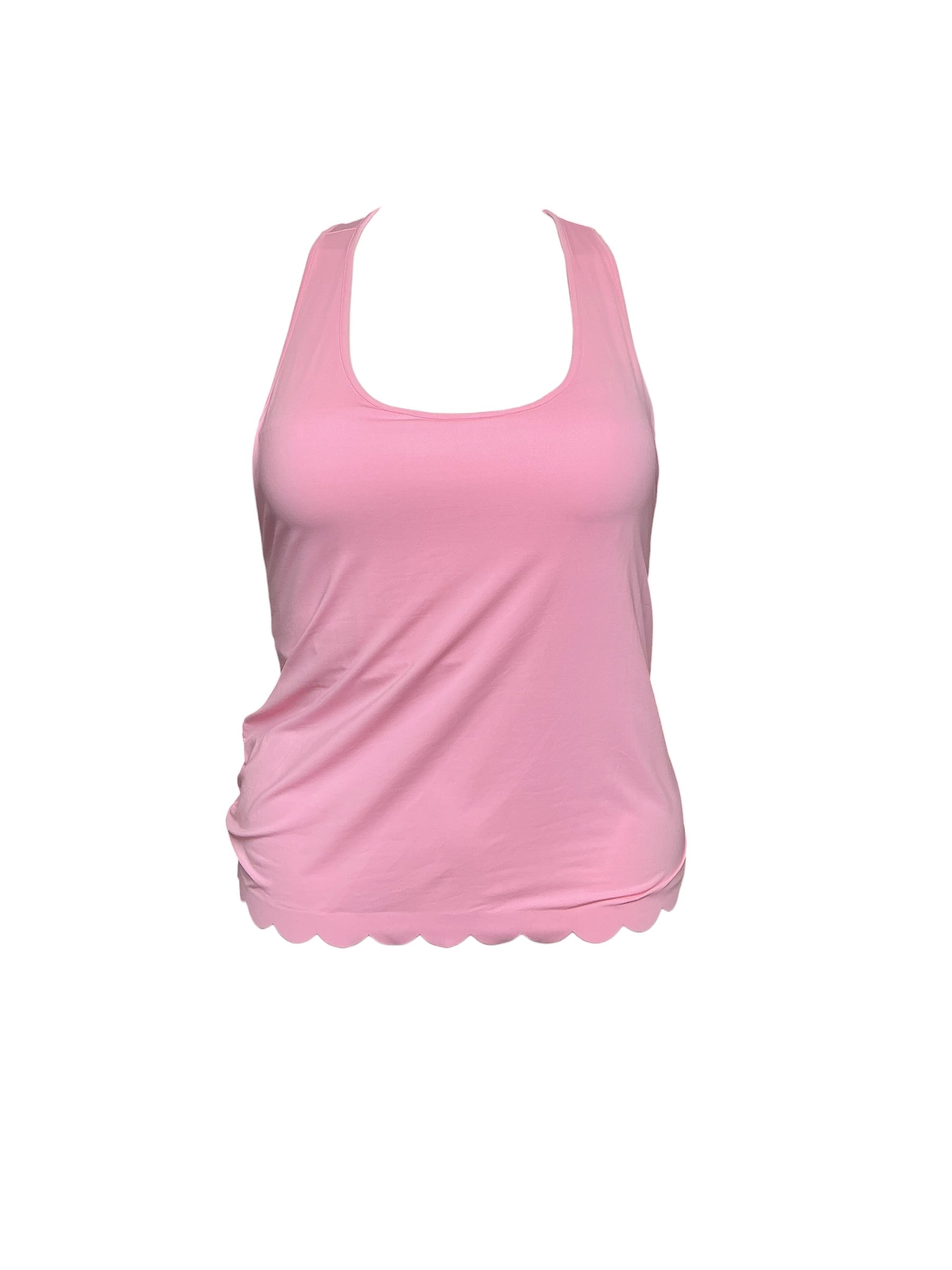 Lilly Pulitzer NWT Claralee Scallop Bra Tank UPF 50+ - Conch Shell Pink - Size L