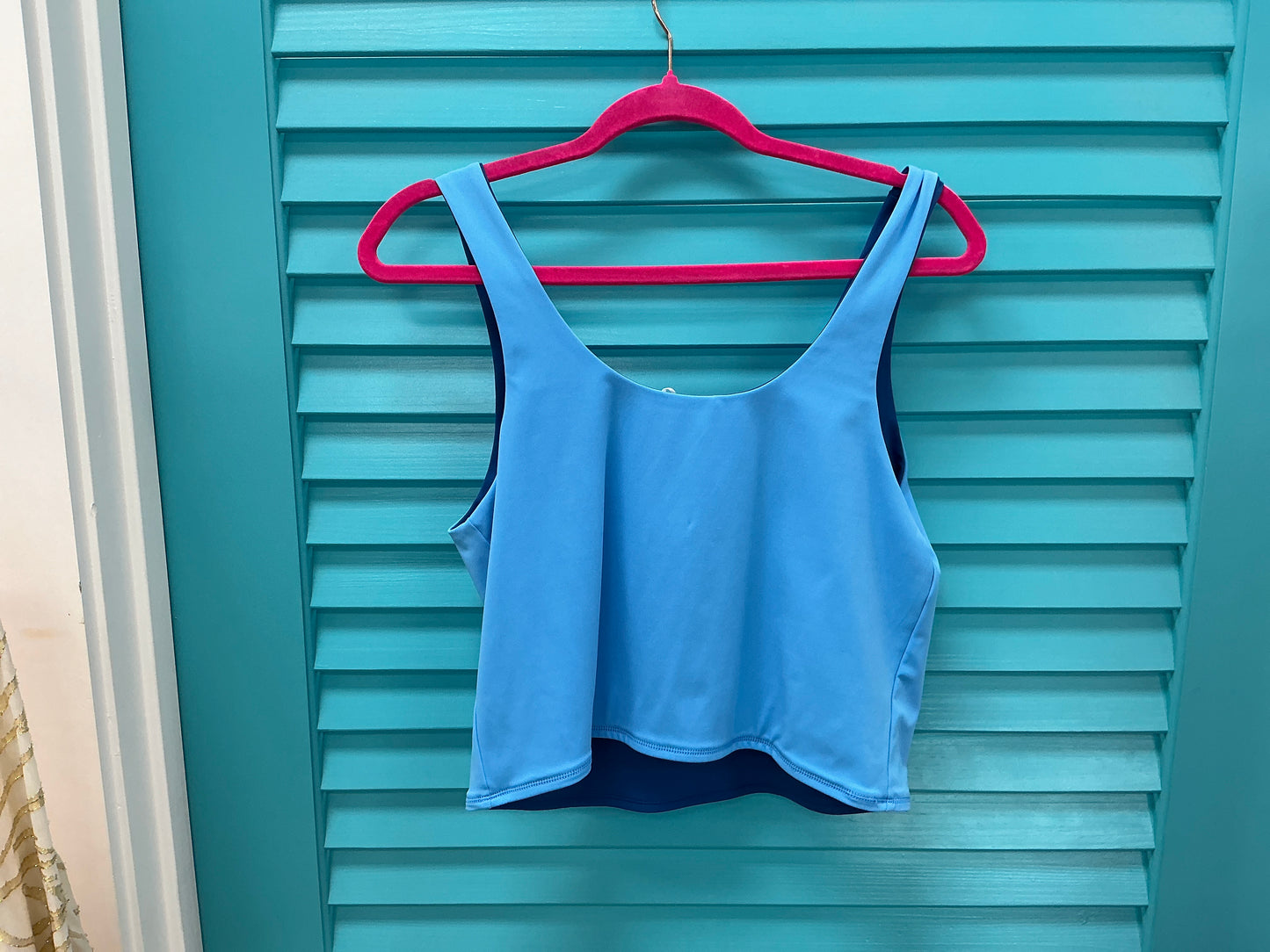 Lilly Pulitzer Top NWT - Ari Reversible Active Tank UPF 50+ - Barton Blue - Size L