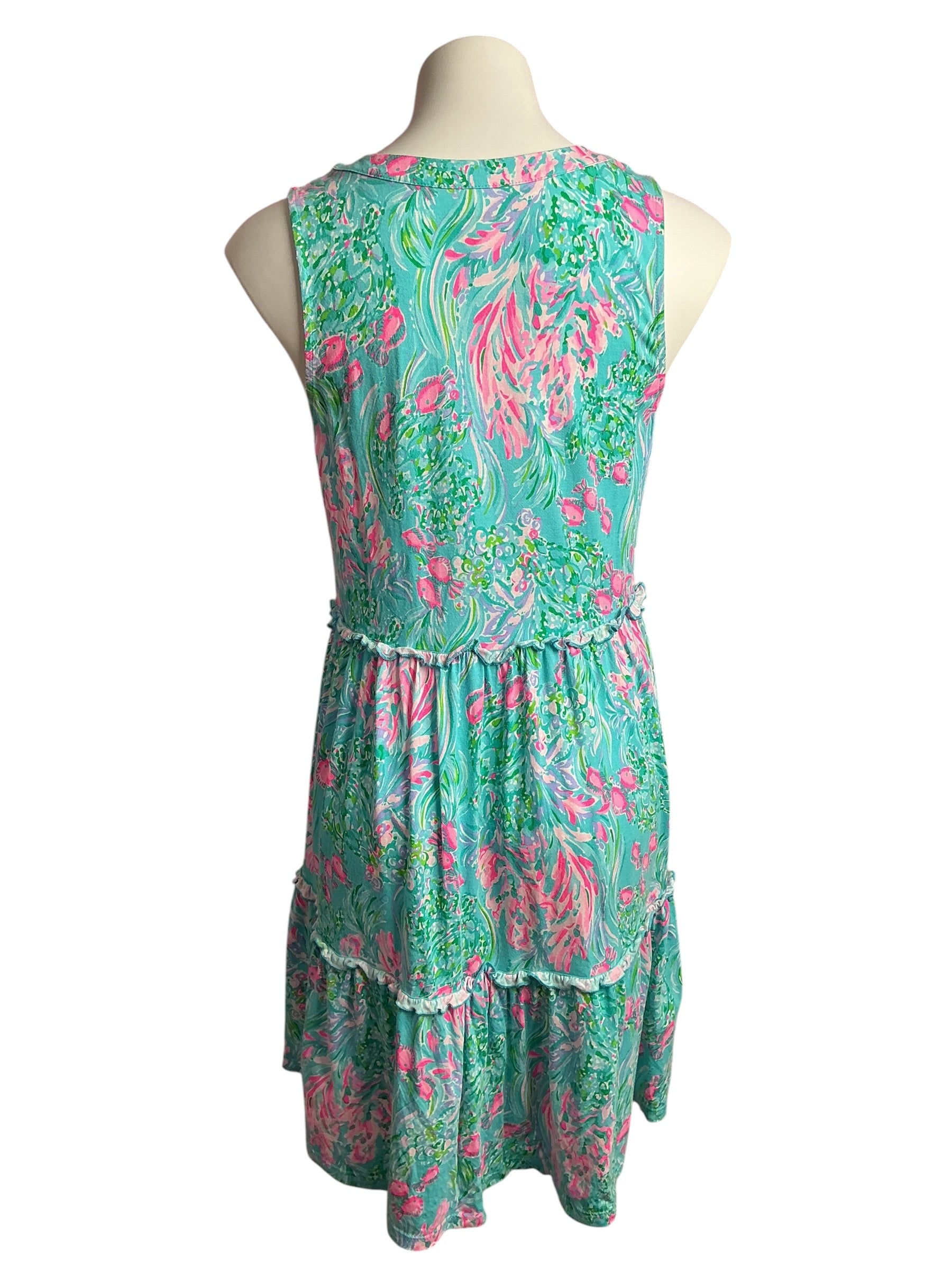 Lilly Pulitzer- Lorina Swing Dress Amalfi Blue Best Fishes Size S