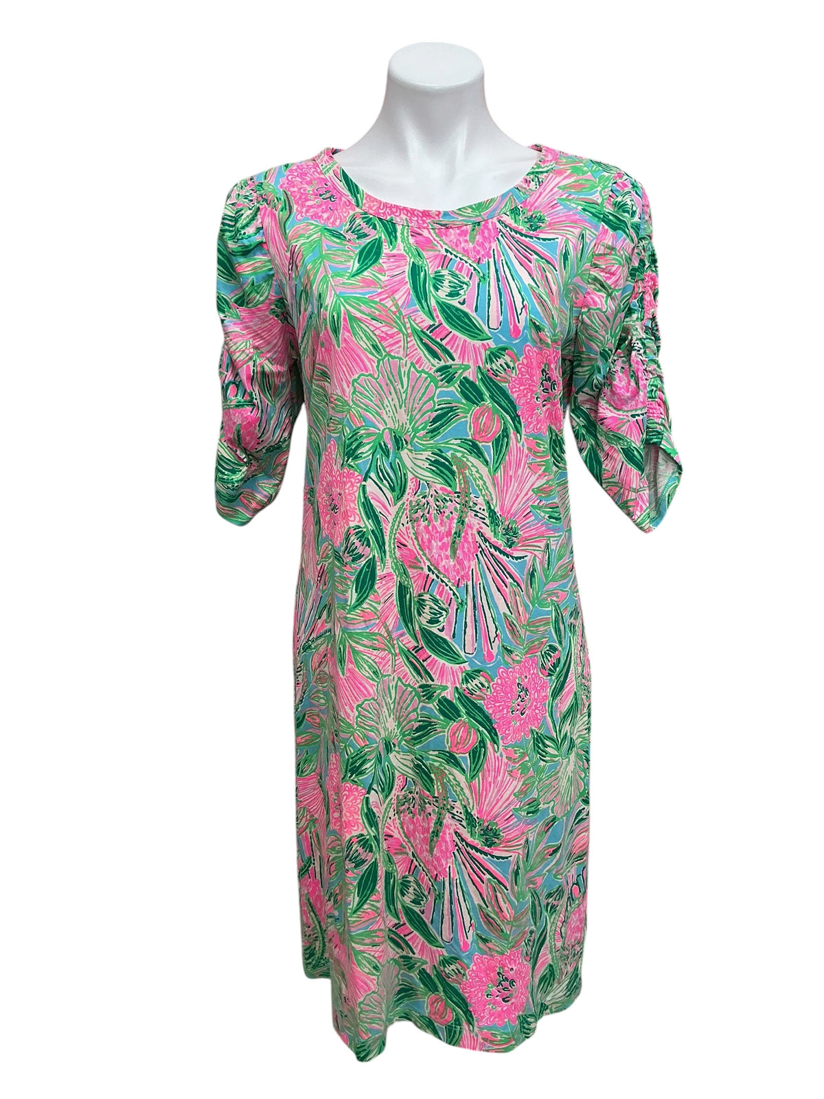 Lilly Pulitzer Belden T Shirt Dress Blue Horizon Coming In Hot - Size L