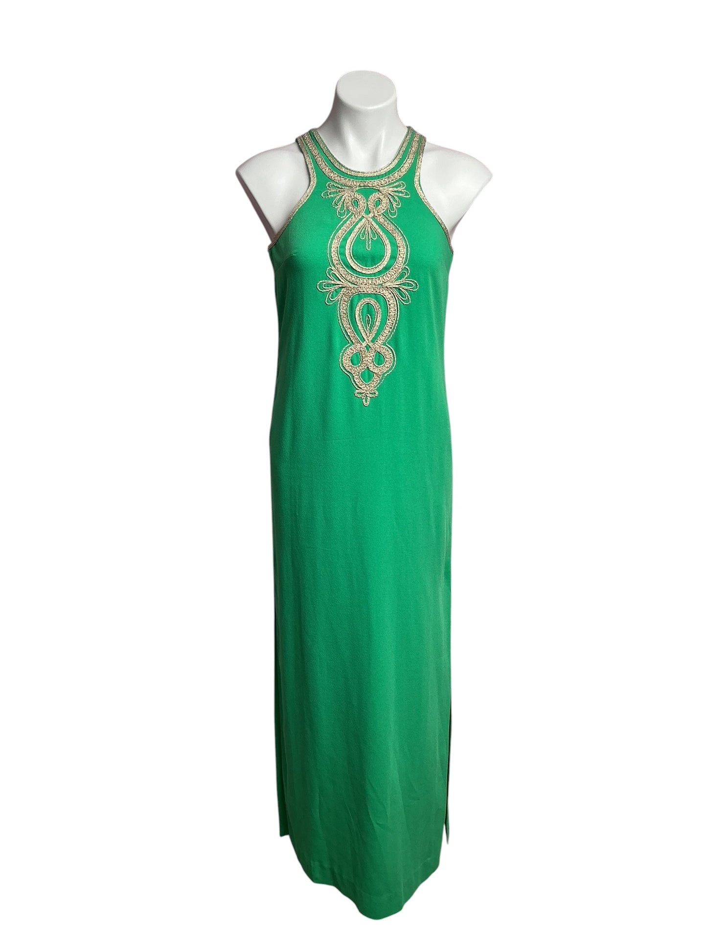 Lilly Pulitzer- Taylane Embroidered Maxi Dress Brazilian Green Size 00