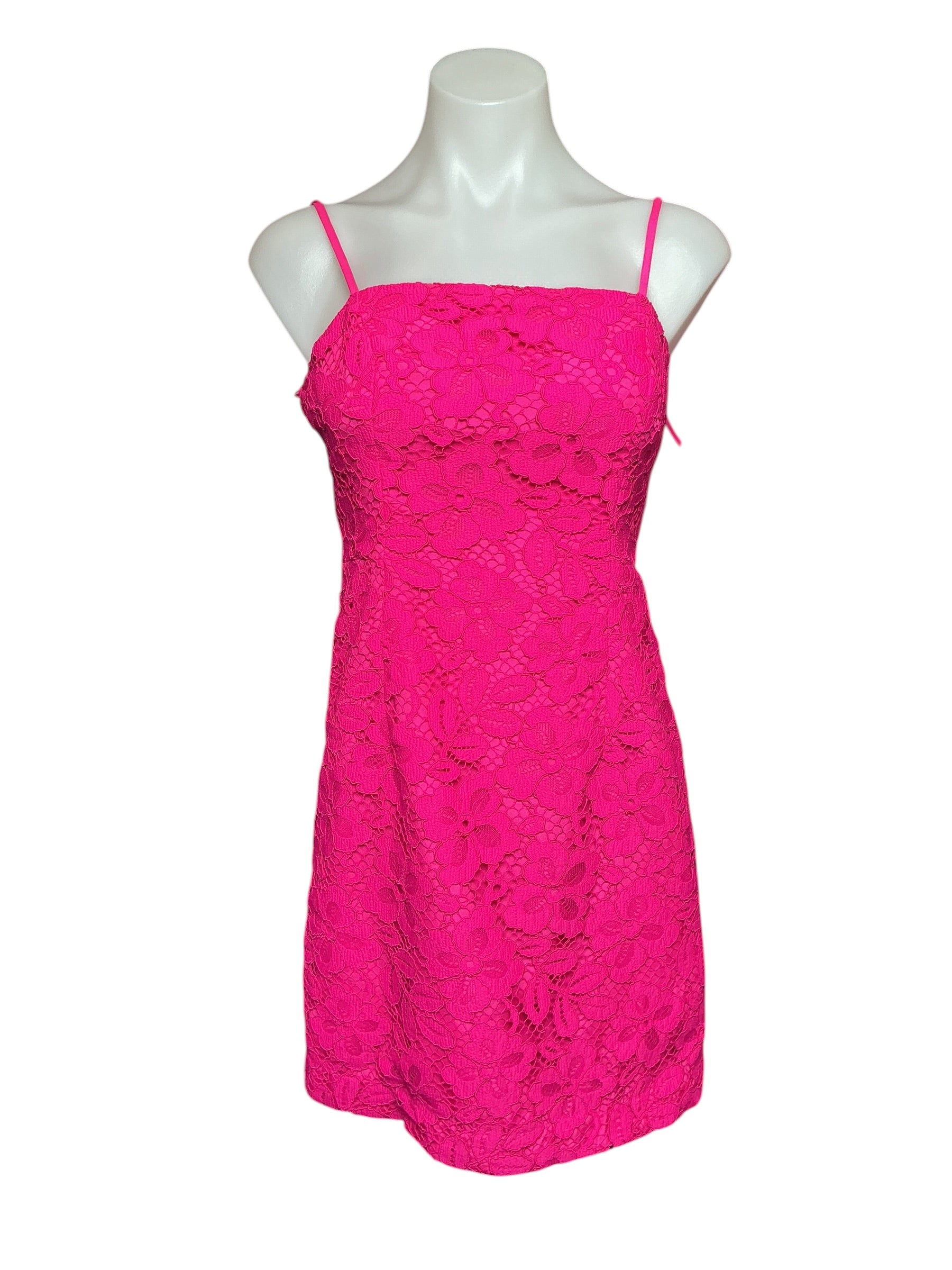 Lilly Pulitzer Shelli Eyelet Dress - Roxie Pink Garden Party Eyelet - Size 00