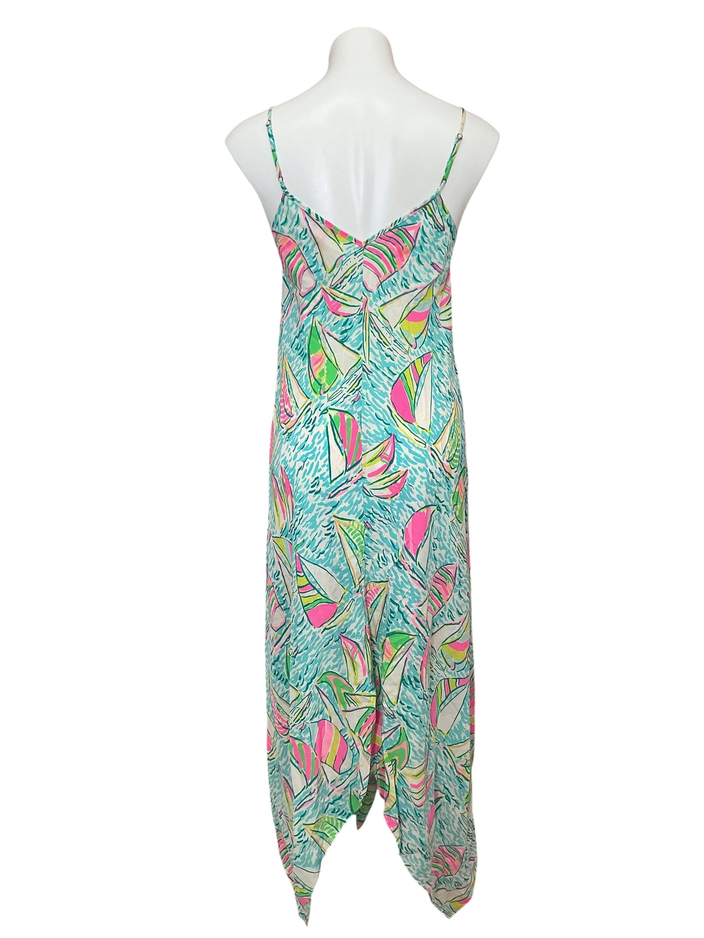 Lilly Pulitzer Rylan Silk Maxi Dress You Gotta Regatta - Size S