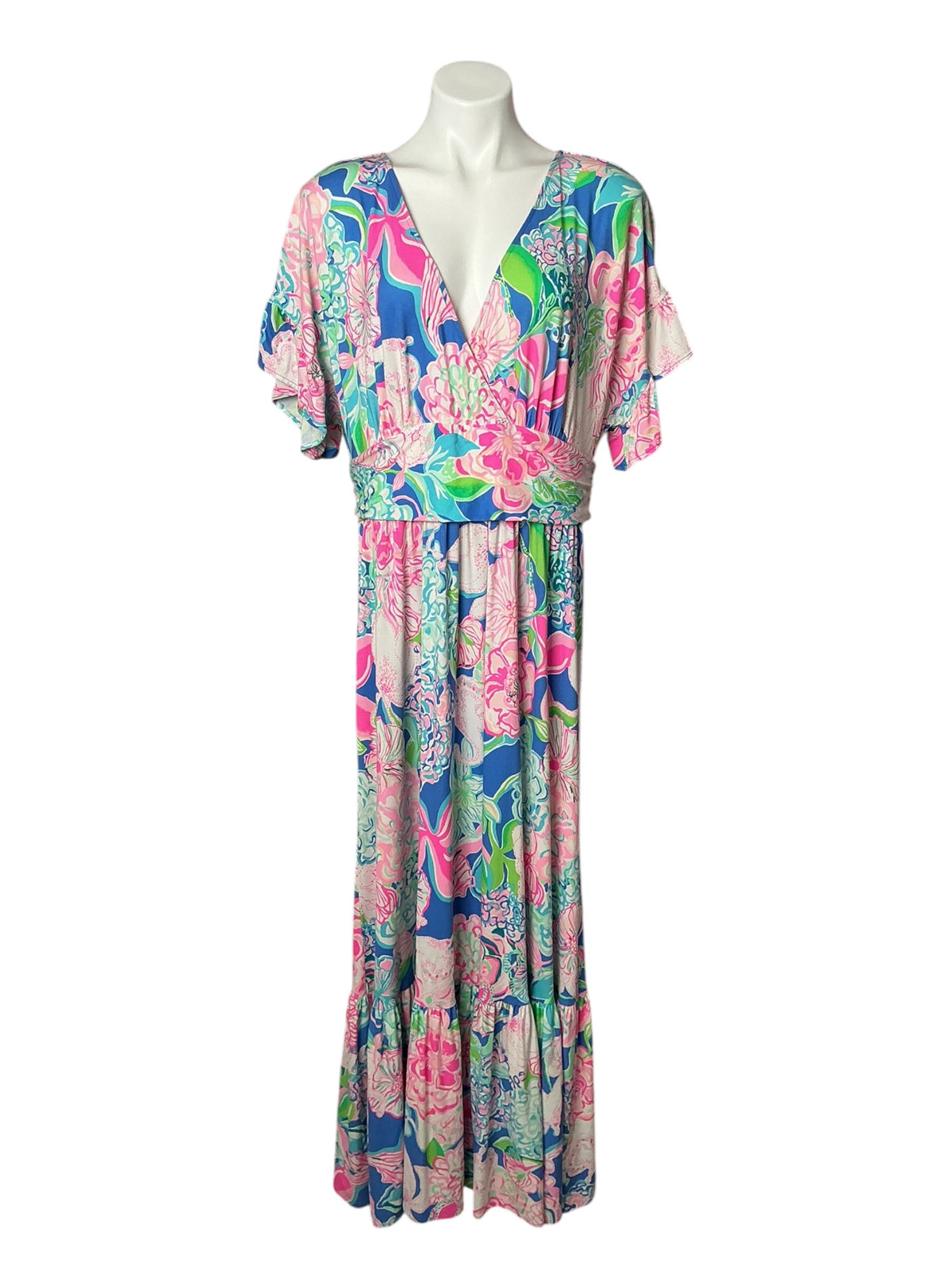 Lilly Pulitzer Jessi Midi Dress Peony For Your Thoughts - Size XL