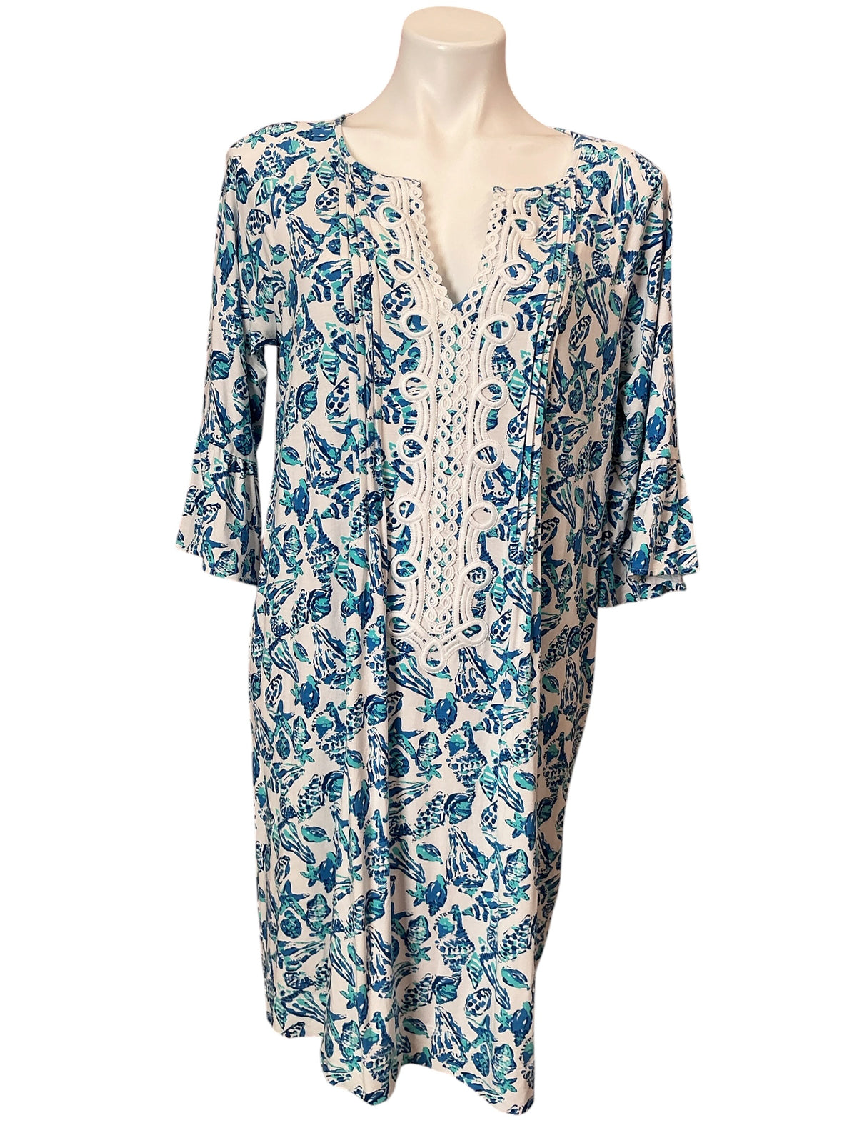 Lilly Pulitzer Krysta Tunic Dress Resort White Shell Collector - Size L