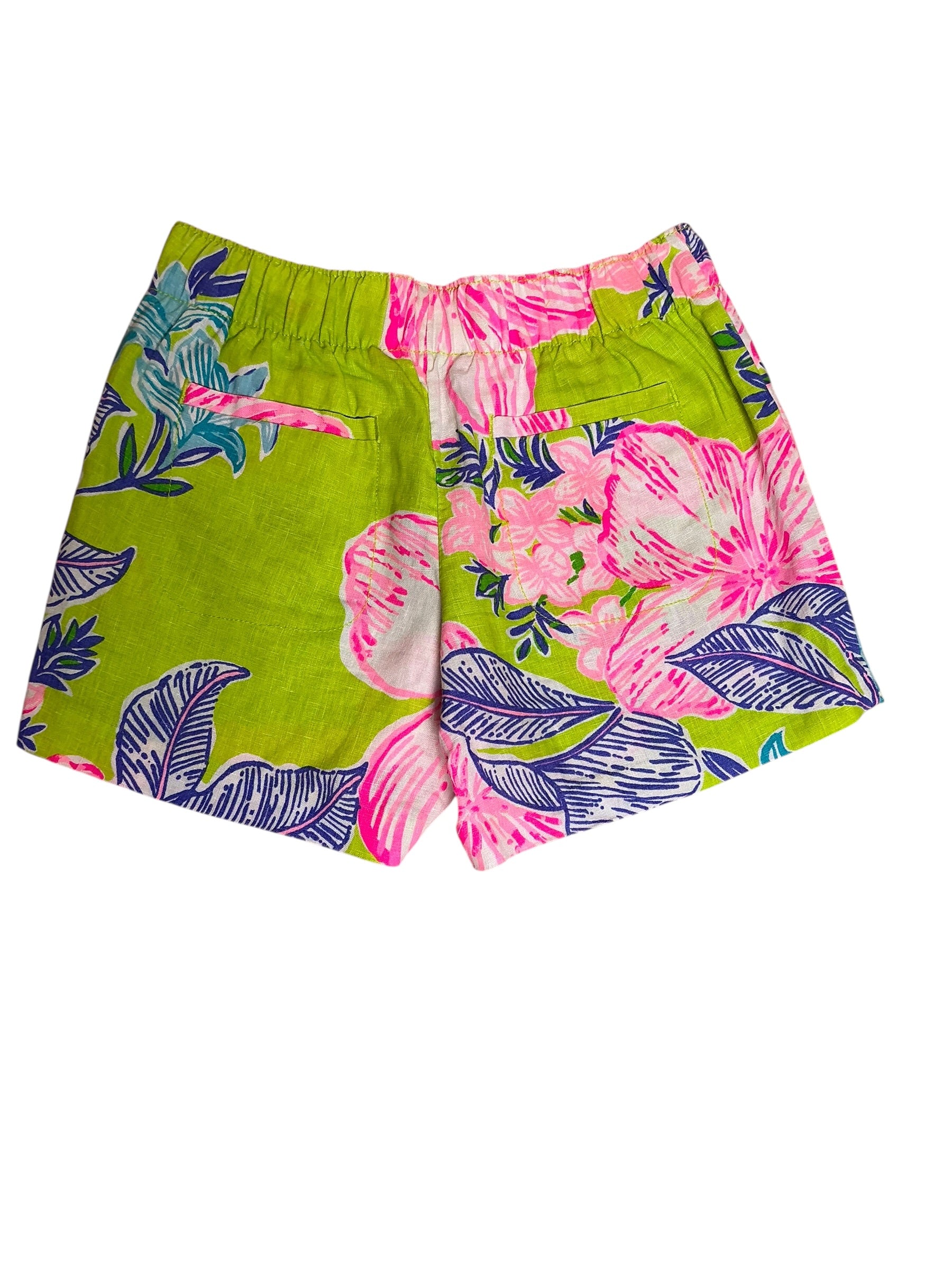 Lilly Pulitzer Lilo Linen Shorts Matcha Green Boho Babe - Size XS