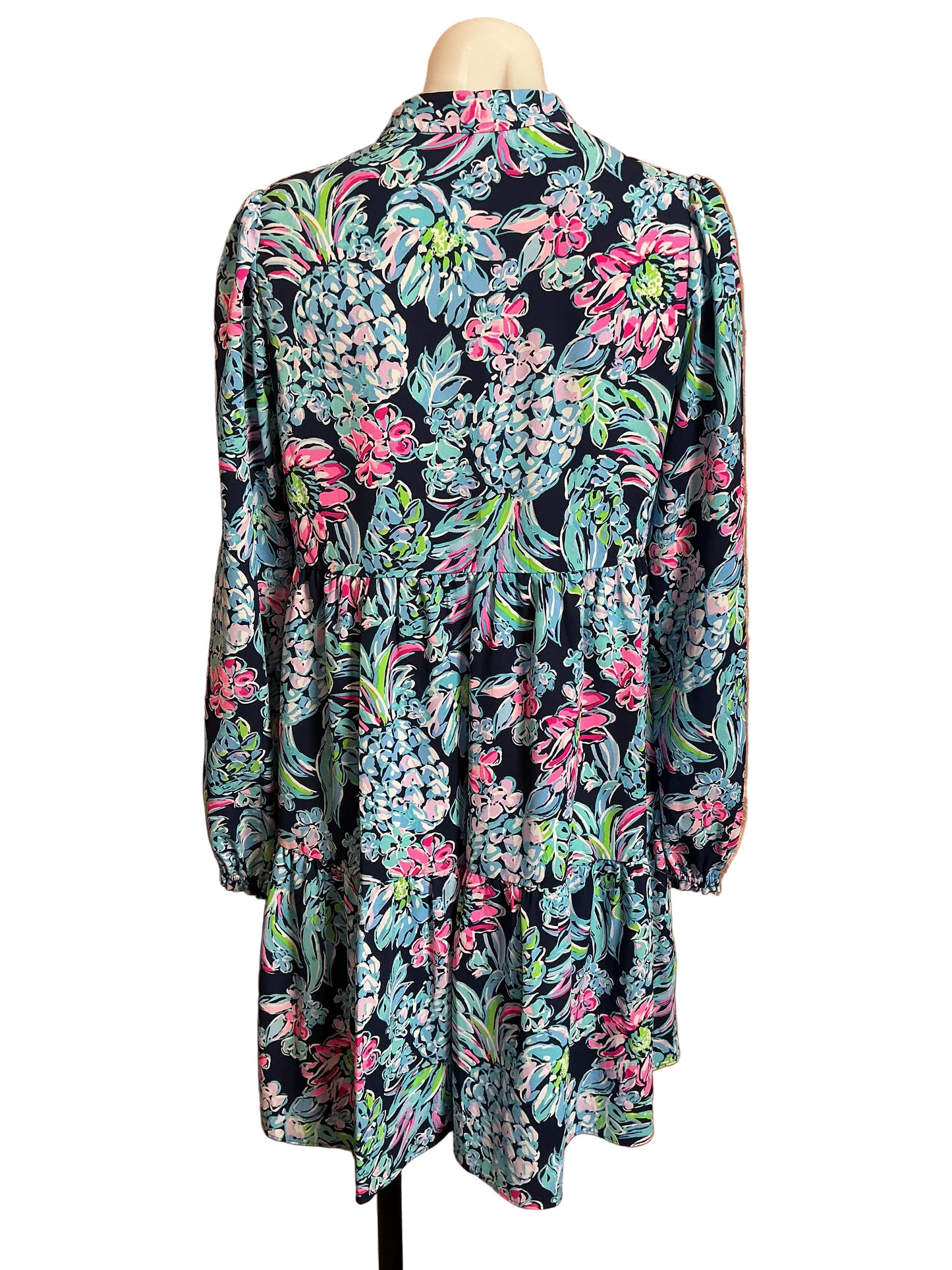 Lilly Pulitzer Winona Stretch Dress High Tide Navy Pineapple Paradise - Size XS