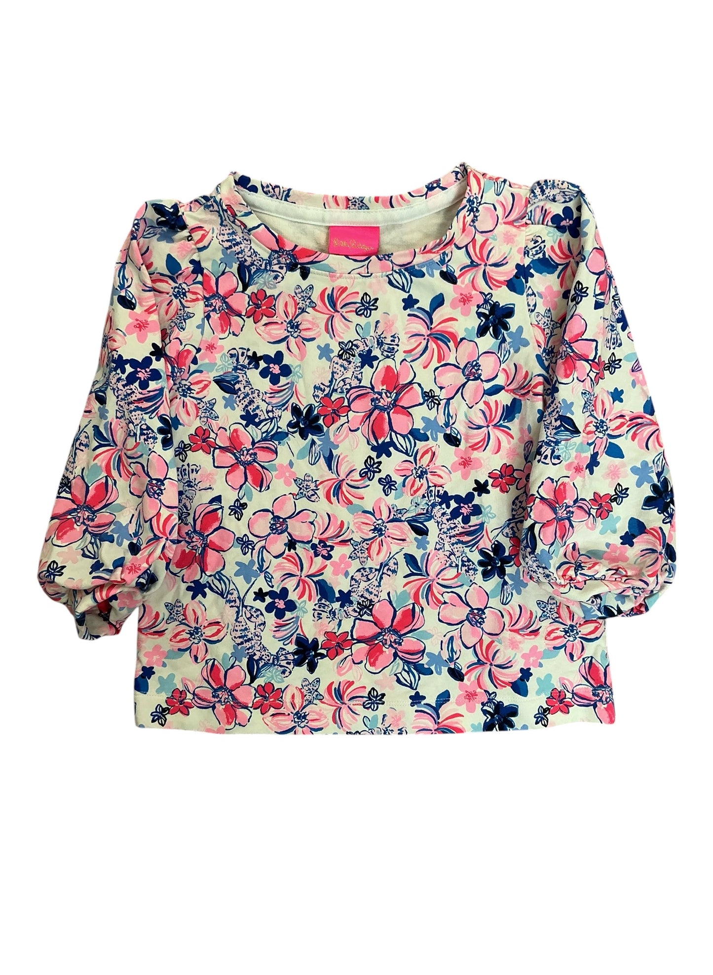 Lilly Pulitzer Kids Girls Mini Corden Sweatshirt Resort White Party Like A Lobstar - Size L 8-10