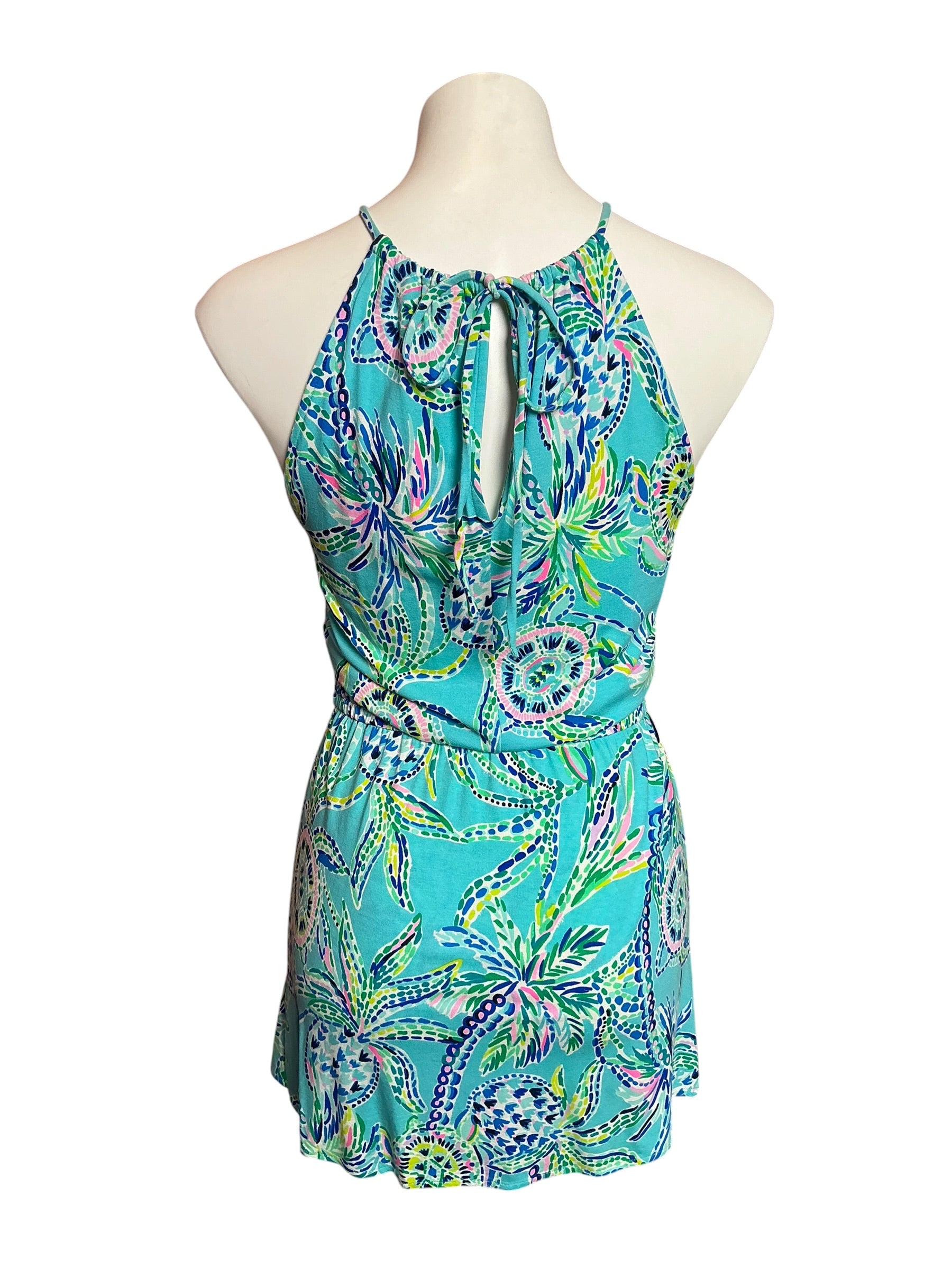 Lilly Pulitzer Judith Romper Bermuda Blue Turtle - Size XXS