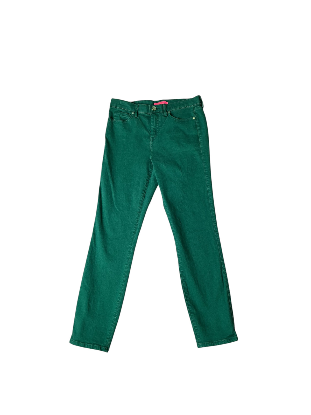 Lilly Pulitzer South Ocean Skinny Jeans Hosta Green - Size 8