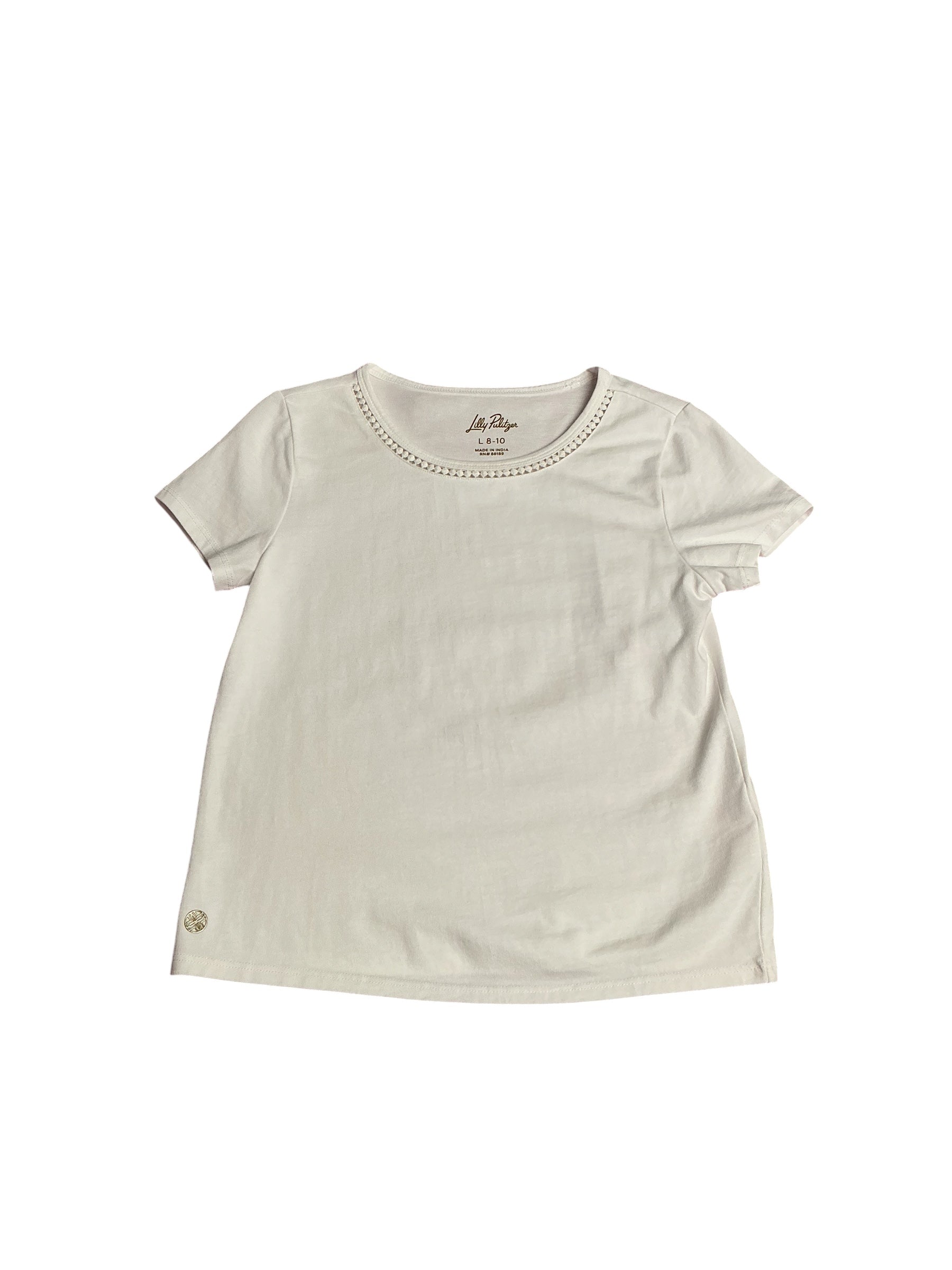 Lilly Pulitzer- NWT Mini Clairmont Top Resort White Size L(8-10)
