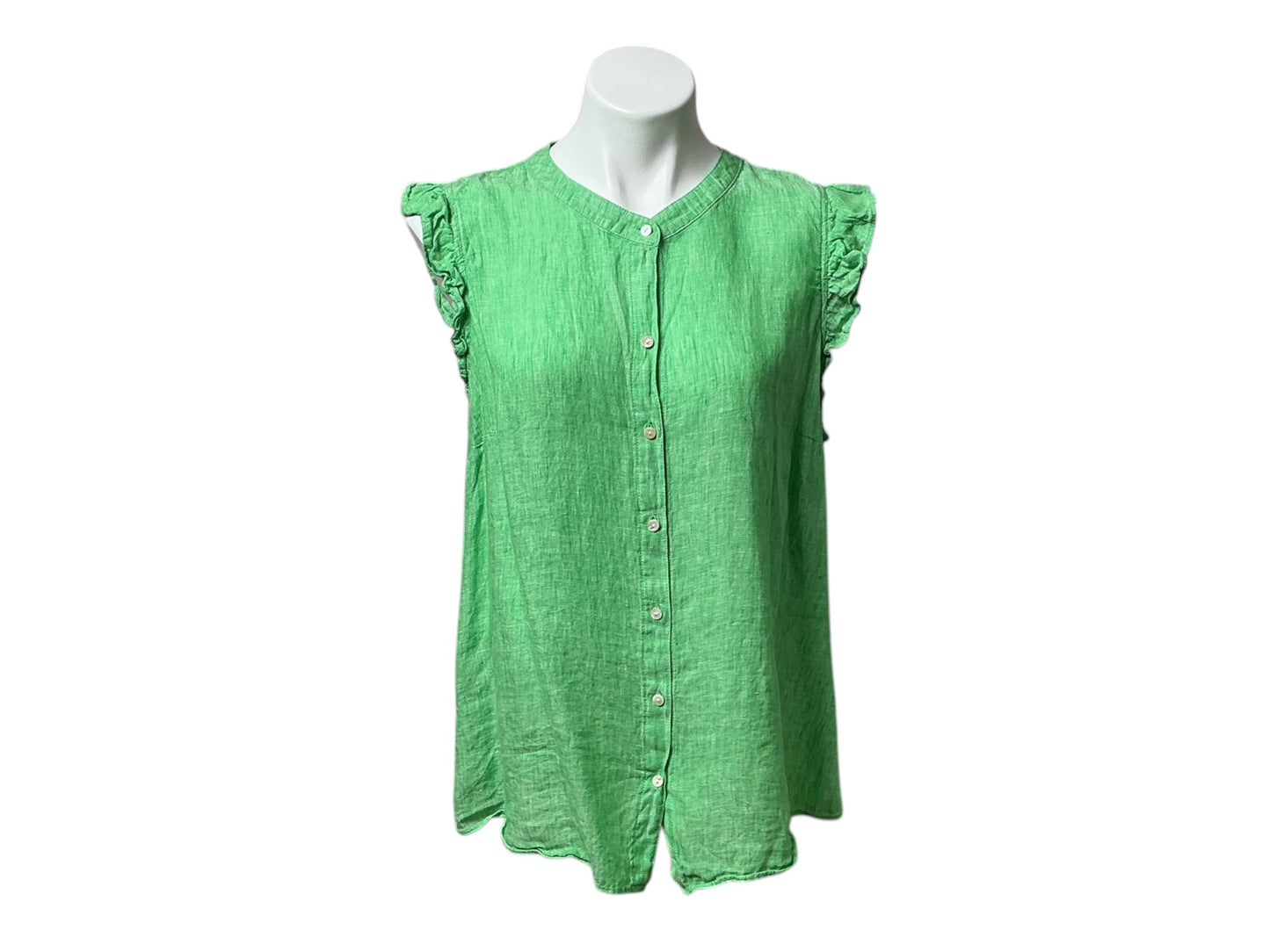 Lilly Pulitzer Briette Button Down Top Grecko Green - Size XL