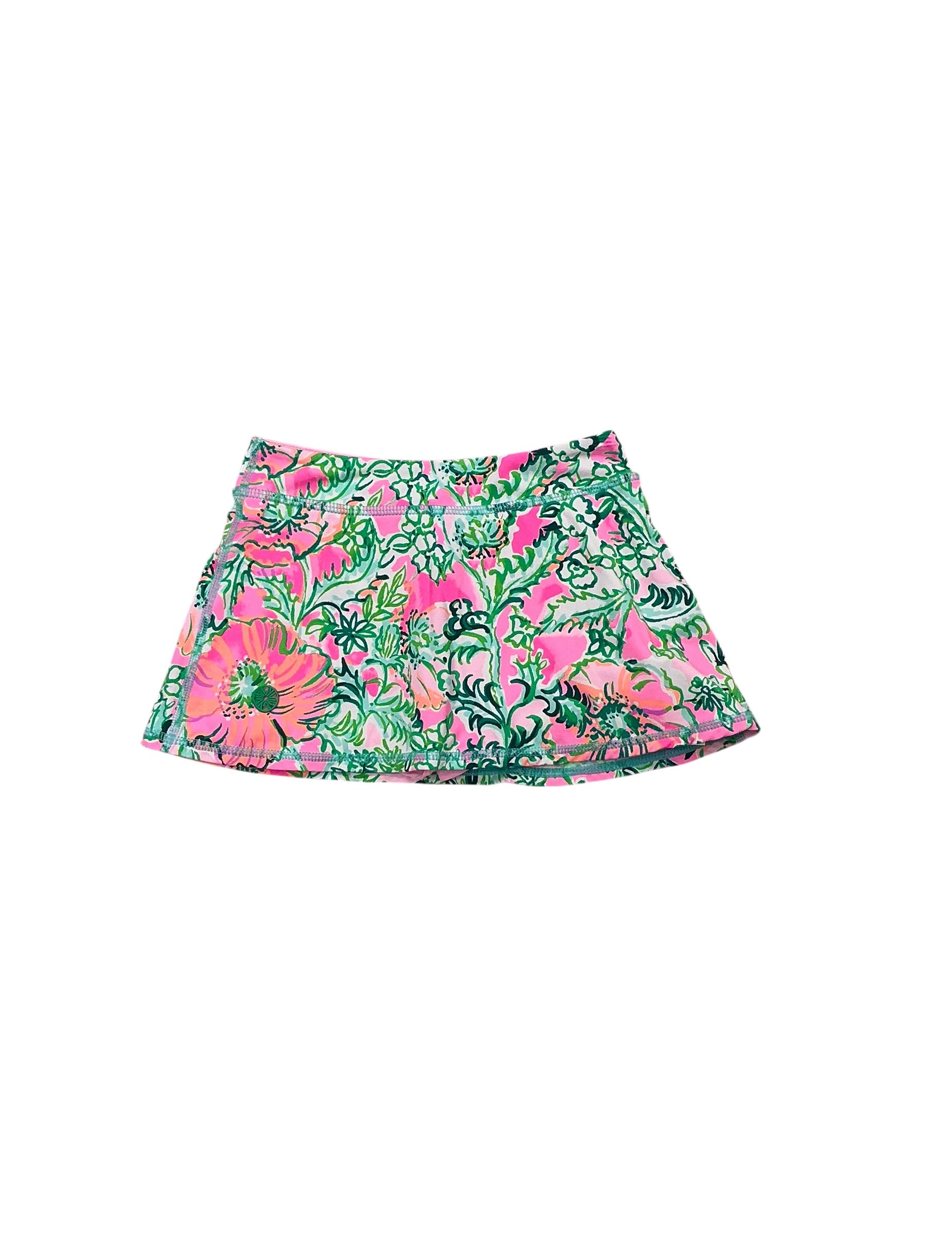Lilly Pulitzer Girls Mini Aila Skort UPF 50+ - Soleil Pink Perfect Poppy - Size XS 2-3